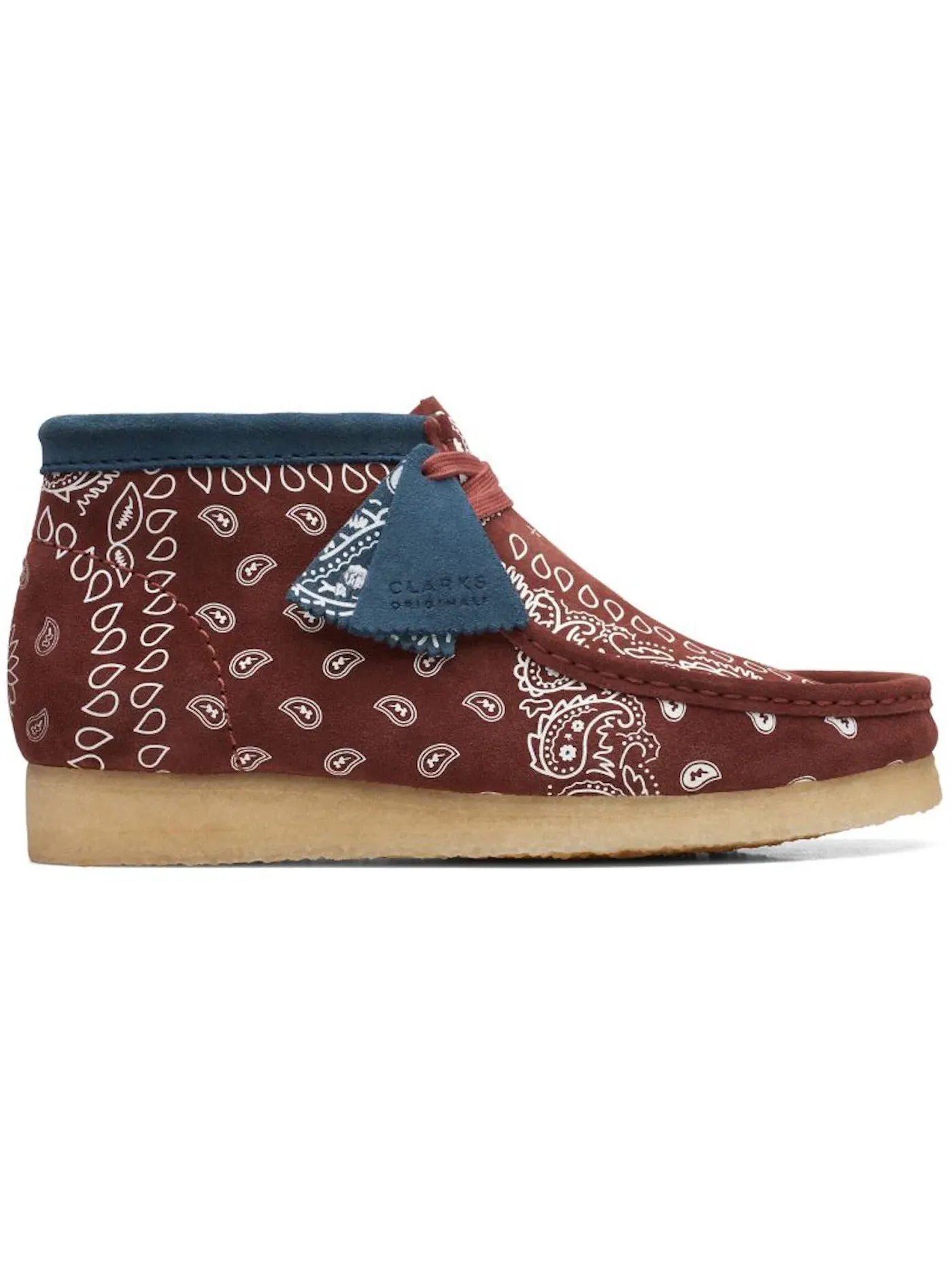 Мужские ботинки с принтом Clarks Originals Wallabee Boot, Brick Paisley — изображение 1 из 1