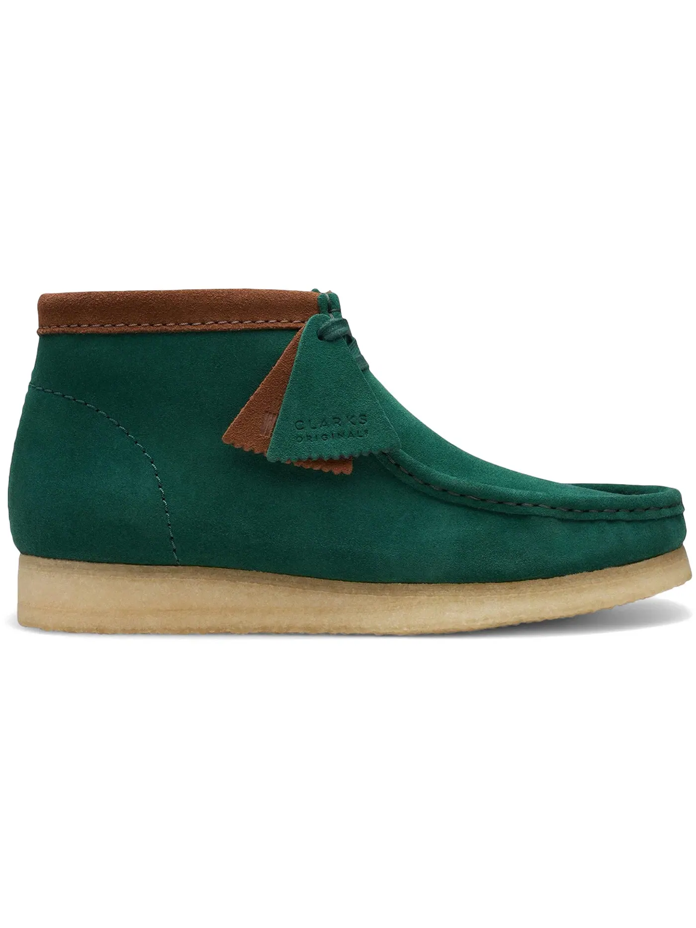 Мужские ботинки с замшевым верхом Clarks Originals Wallabee Boot — изображение 1 из 1, темный зеленый