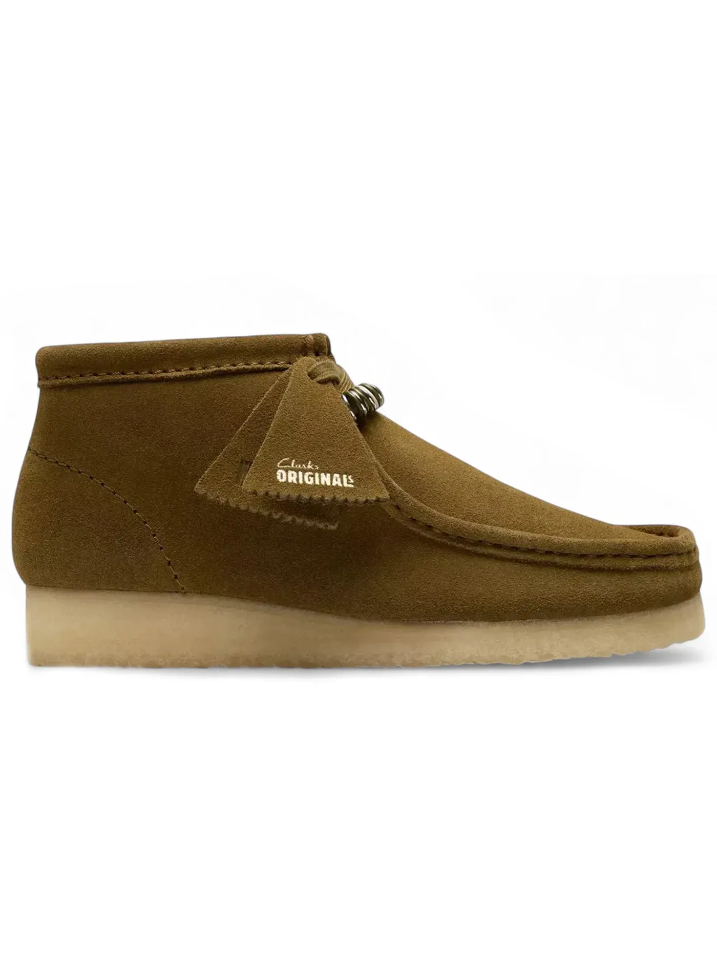 Женские ботинки замшевые Wallabee Boot Clarks — изображение 1 из 1, зеленый