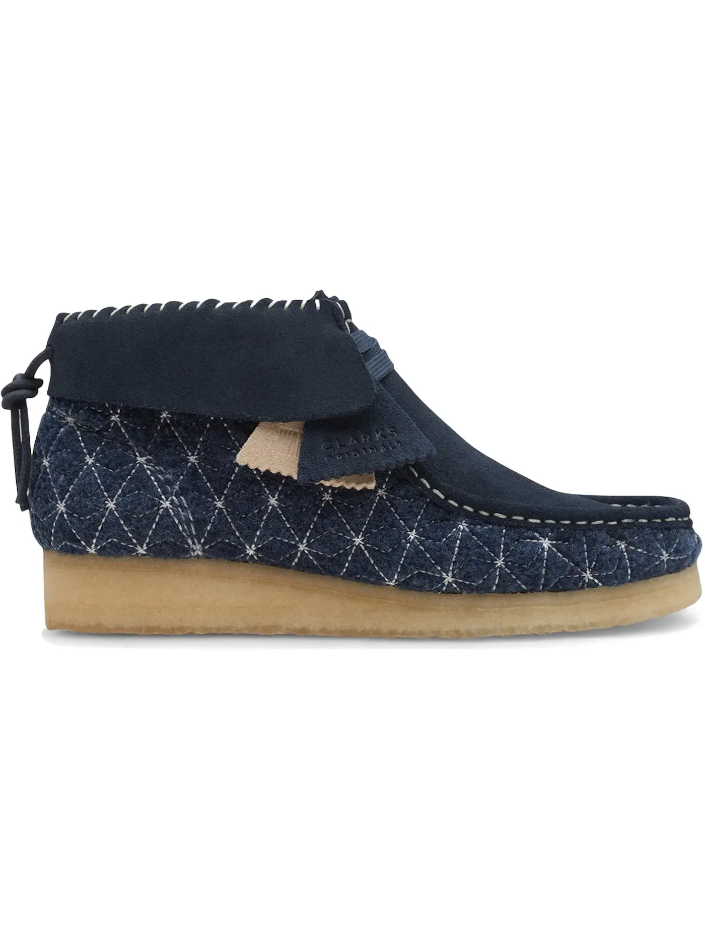 Женские ботинки с принтом Clarks Originals Wallabee Boot — изображение 1 из 1, темно-синий