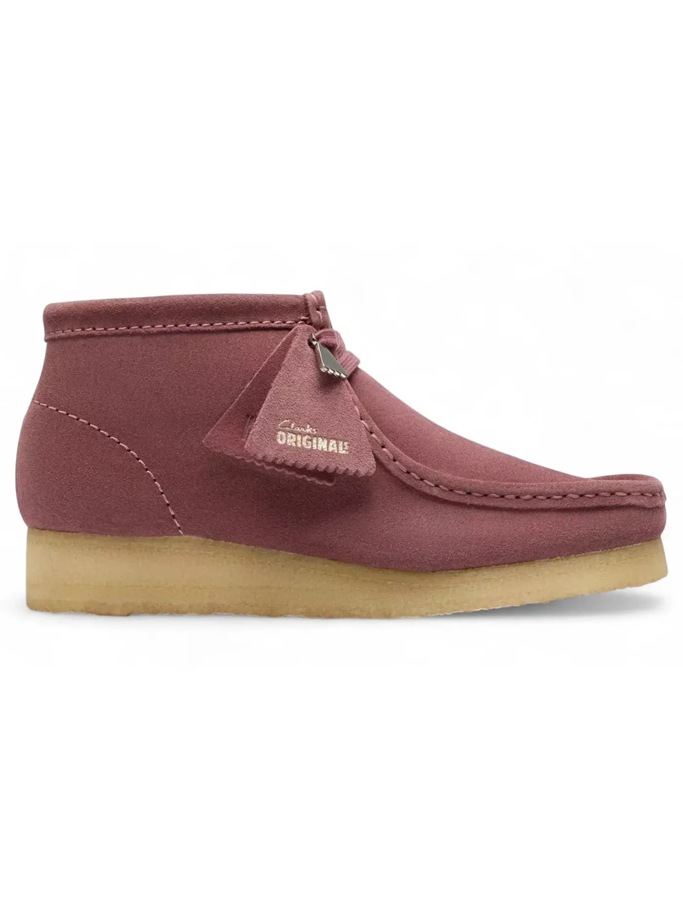 Женские ботинки замшевые Clarks Originals Wallabee Boot — изображение 1 из 1, розовый коричневый