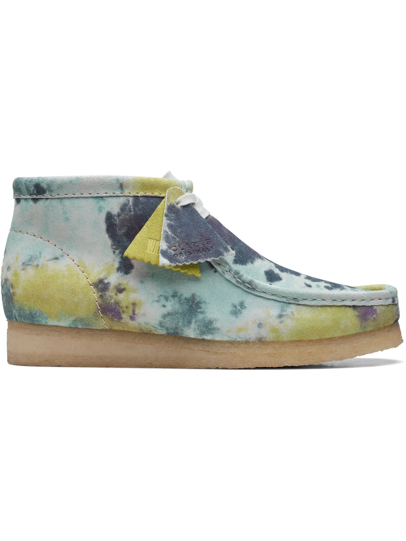 Мужские ботинки с принтом Clarks Originals Wallabee Boot, Turquoise Tie Dye — изображение 1 из 1