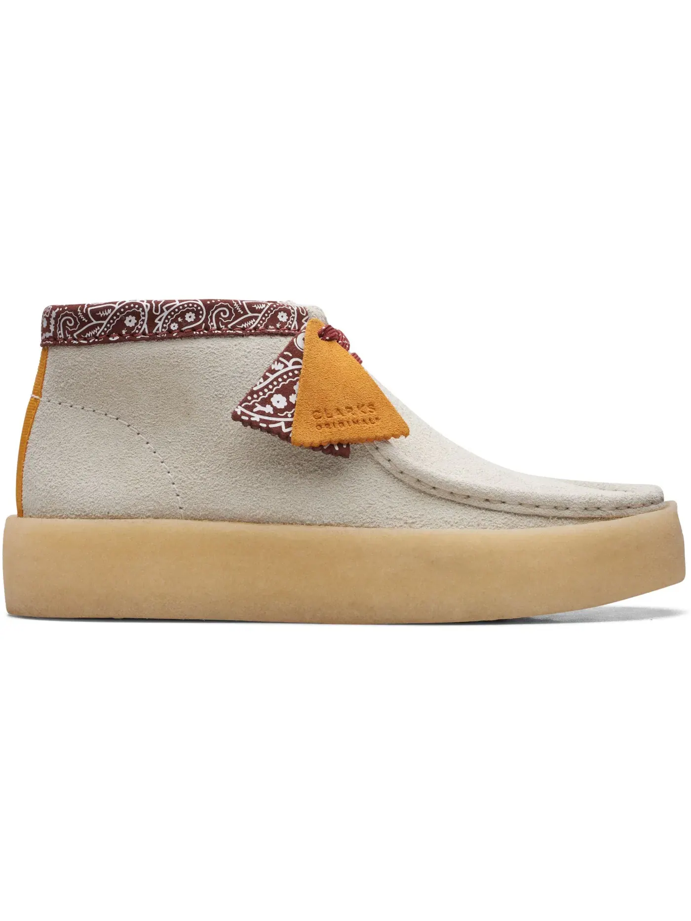 Мужские ботинки с круглым носком Clarks Originals Wallabee Cup — изображение 1 из 1, белый/коричневый