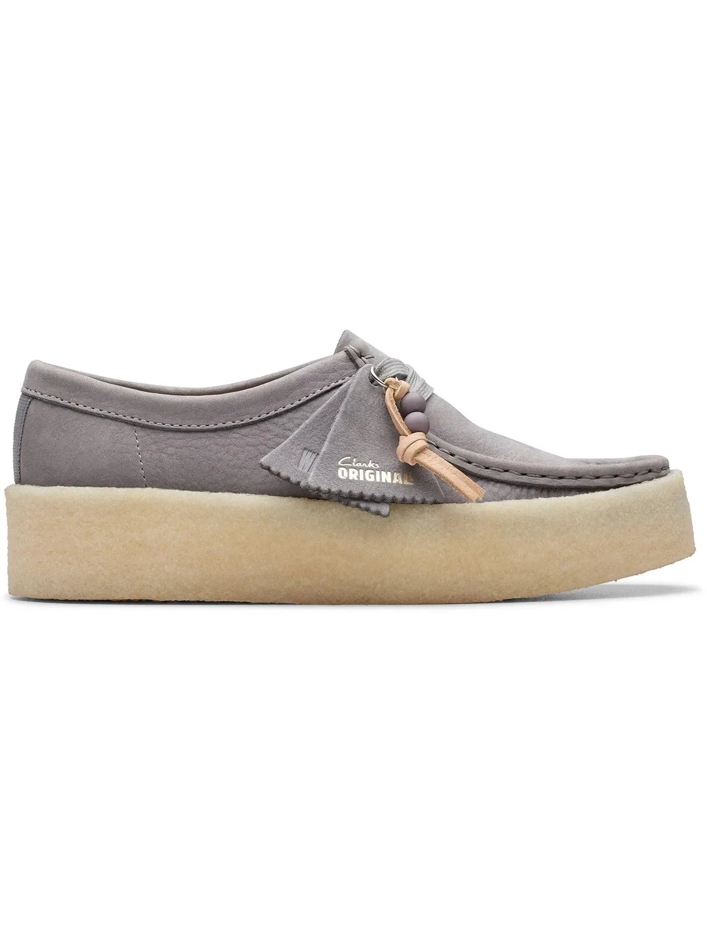 Женские ботинки с замшевым верхом Clarks Originals Wallabee Cup — изображение 1 из 1, серый