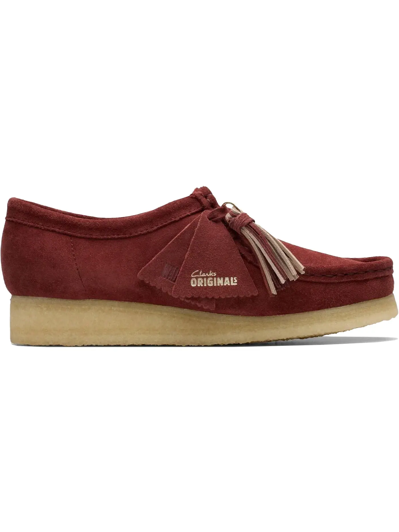 Женские лоферы Clarks Originals Wallabee — изображение 1 из 1, глубокий красный