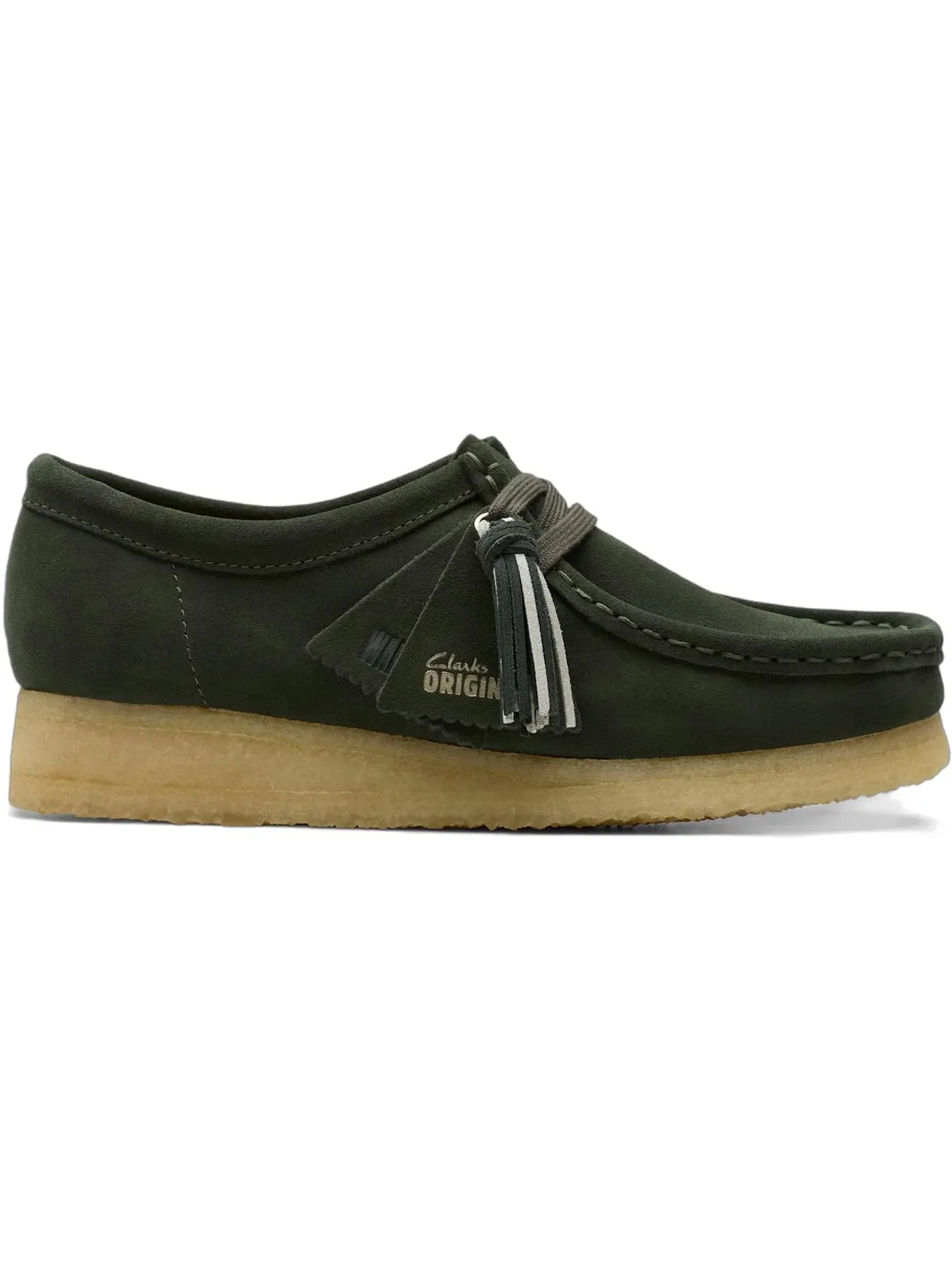 Женские ботинки замшевые Wallabee Clarks — изображение 1 из 1, зеленый