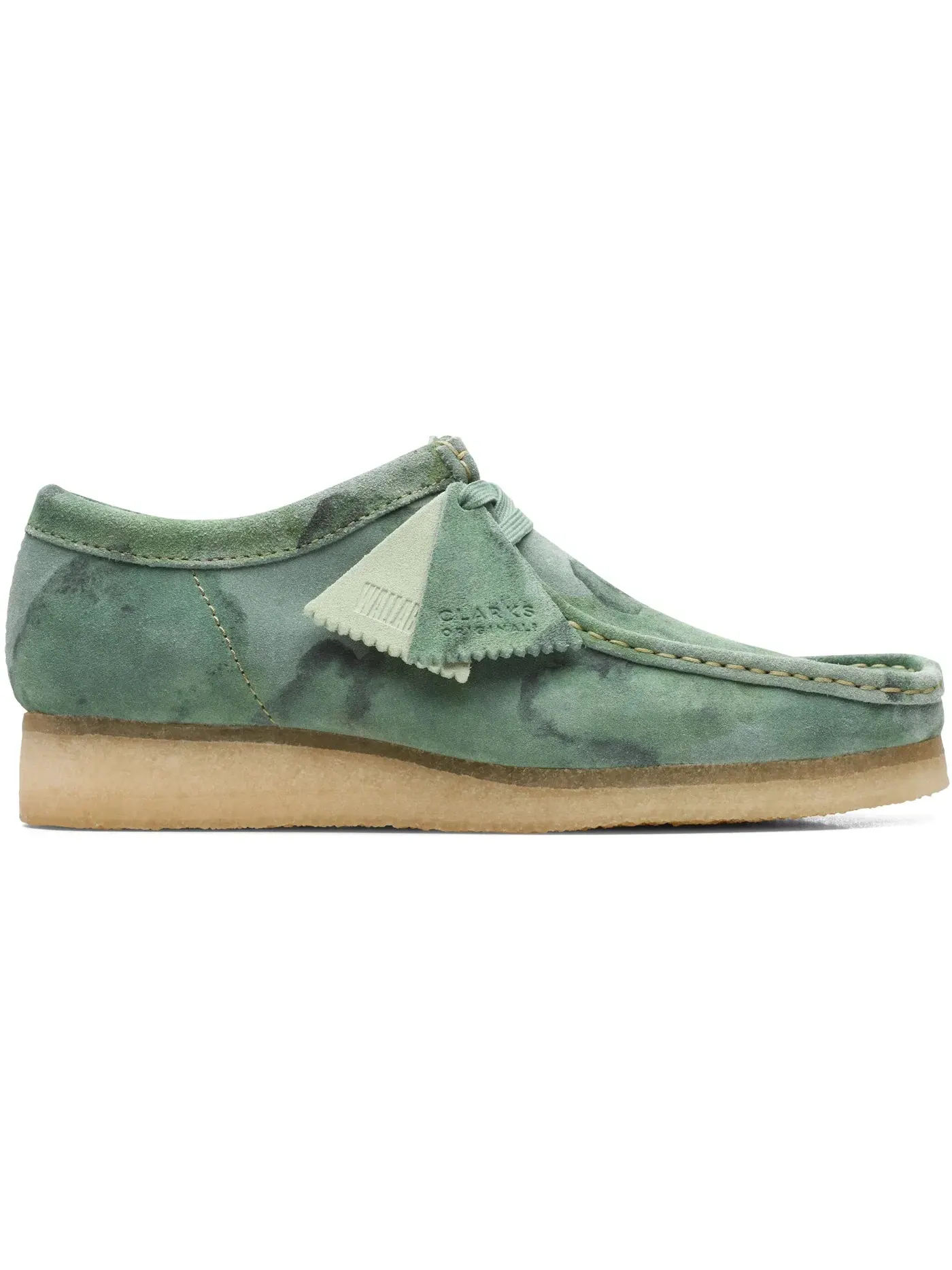 Мужские оксфорды с принтом Clarks Originals Wallabee — изображение 1 из 1, зеленый/зеленый