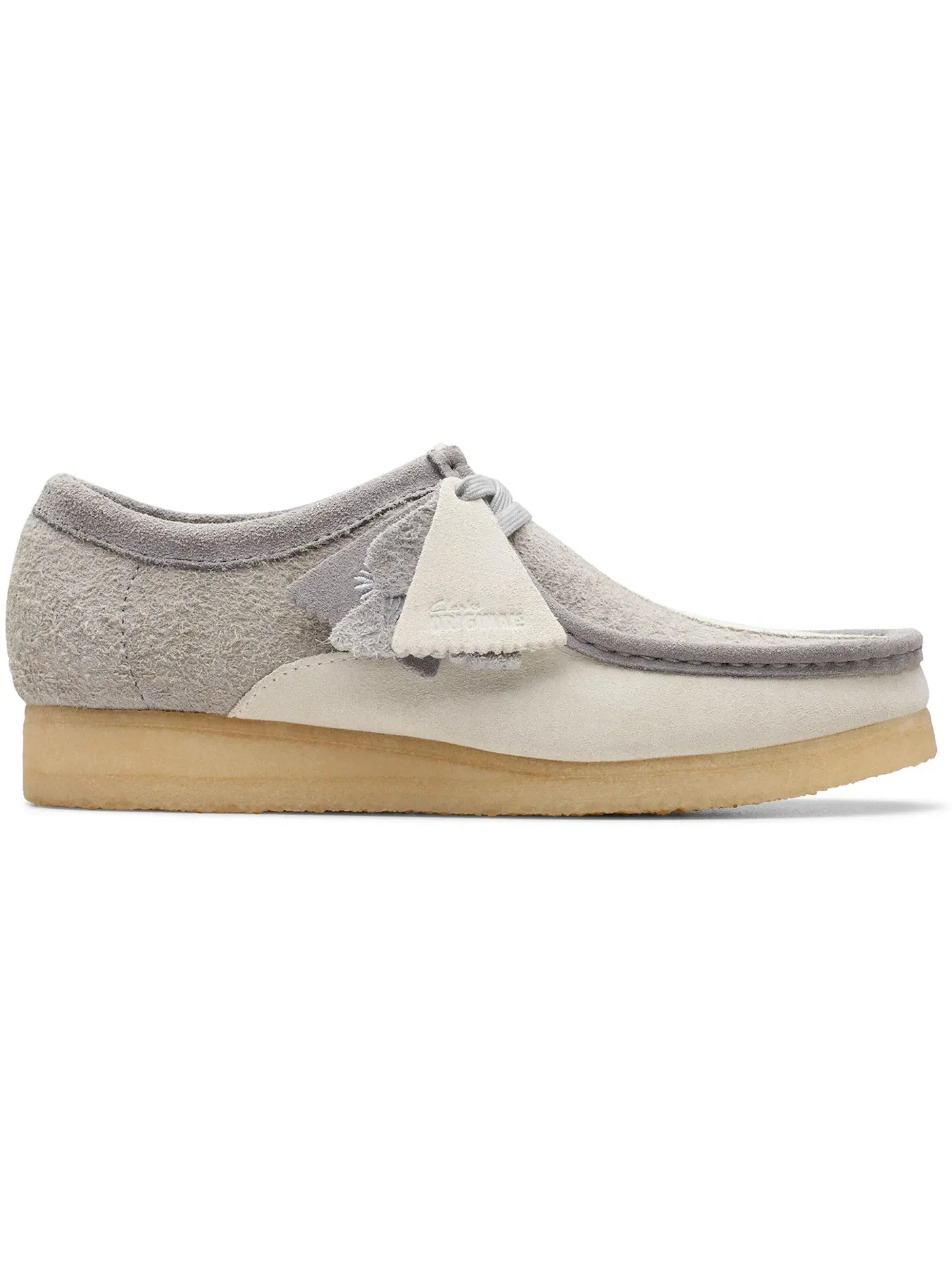 Мужские ботинки из замши Clarks Originals Wallabee — изображение 1 из 1, серый/белый