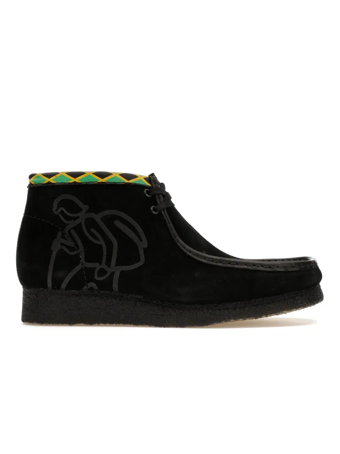 Мужские ботинки без шнурков Clarks Originals Wallabee — изображение 1 из 4, черный/мульти