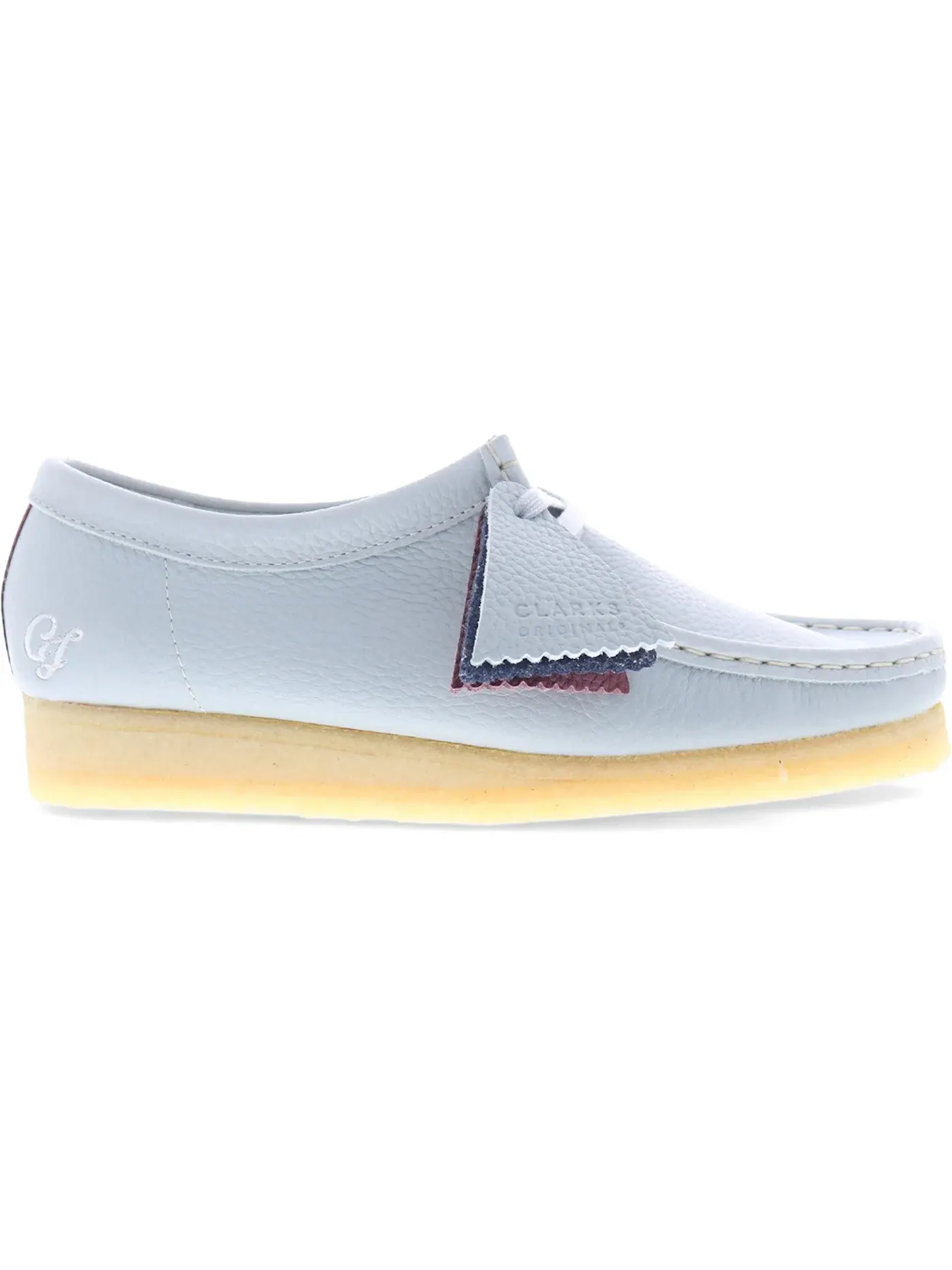 Женские оксфорды из кожи Light Blue Clarks Originals Wallabee — изображение 1 из 1, светлый синий
