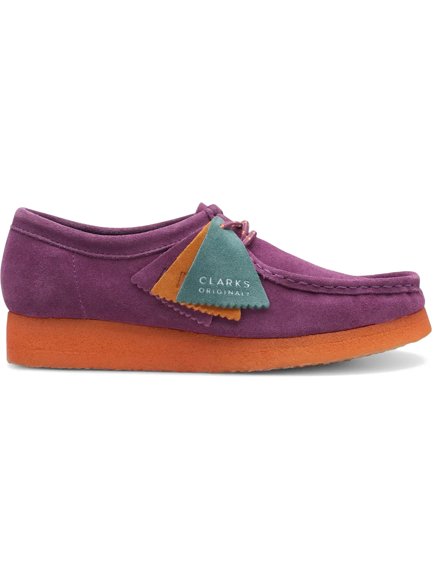Женские ботинки с мокасиновым верхом Clarks Originals Wallabee — изображение 1 из 1, фиолетовый