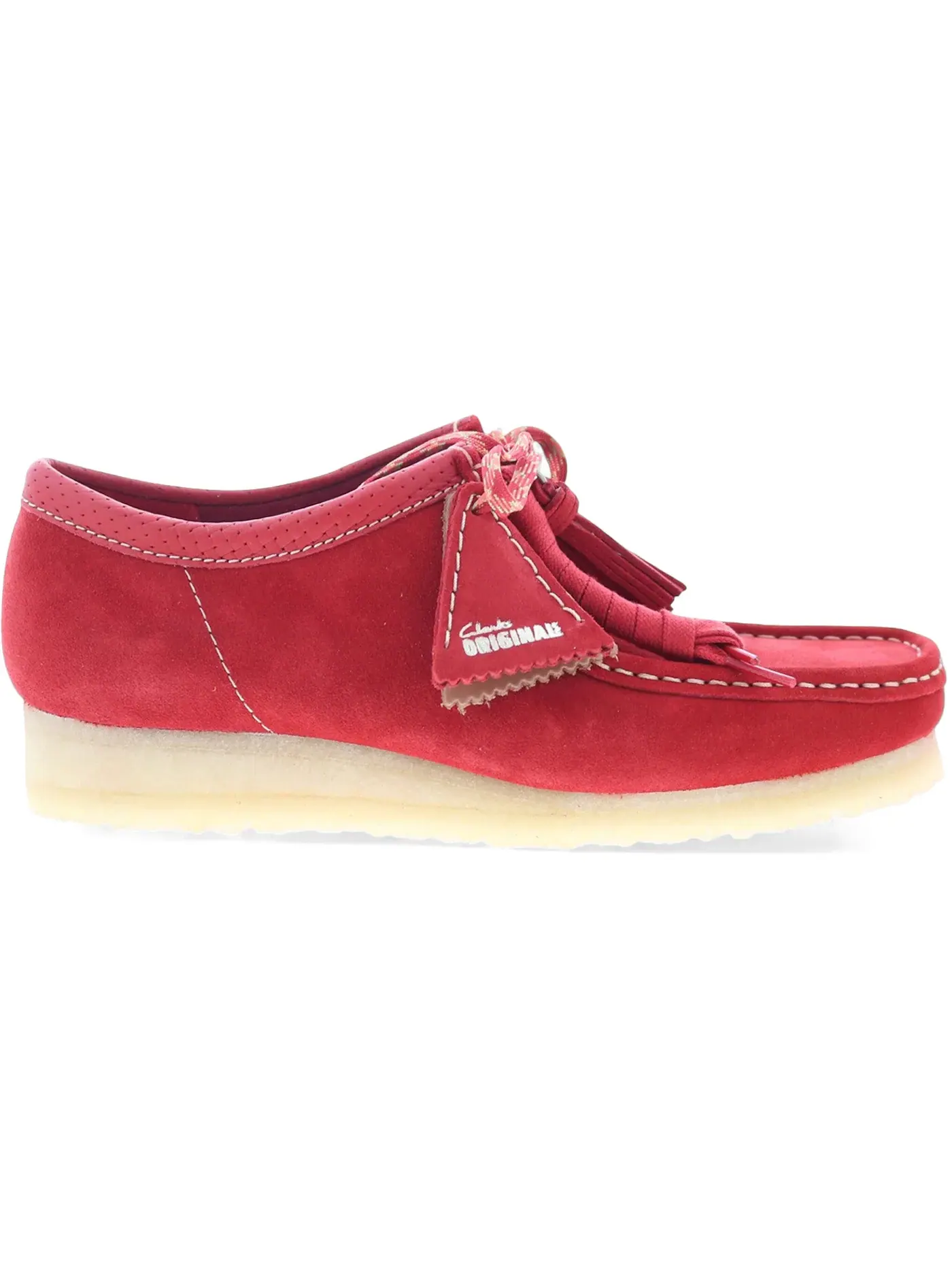 Мужские оксфорды из замши Red Suede Clarks Originals Wallabee — изображение 1 из 1, красный