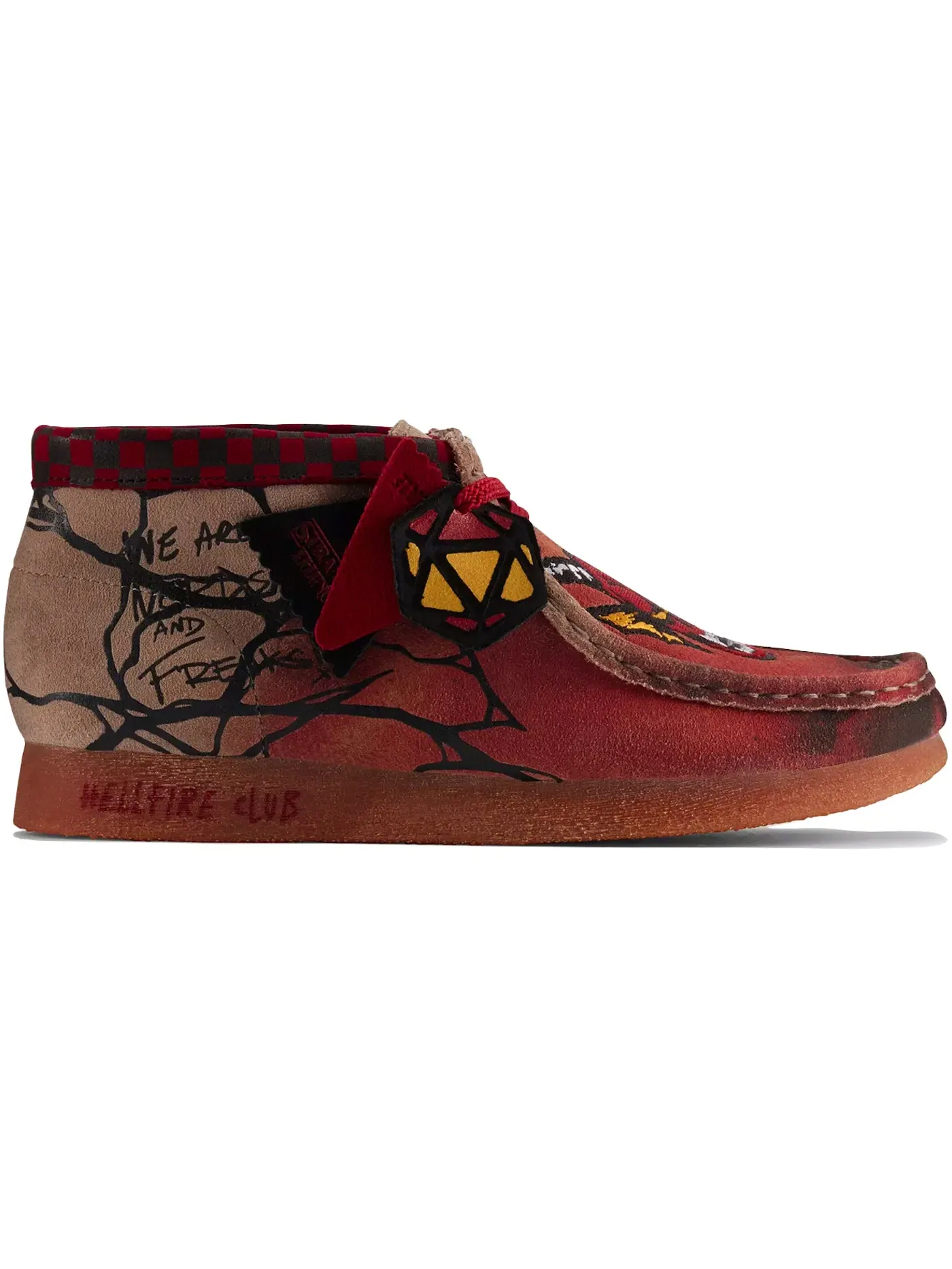 Детские ботинки с принтом Clarks Originals Wallabee — изображение 1 из 1, темный песочный