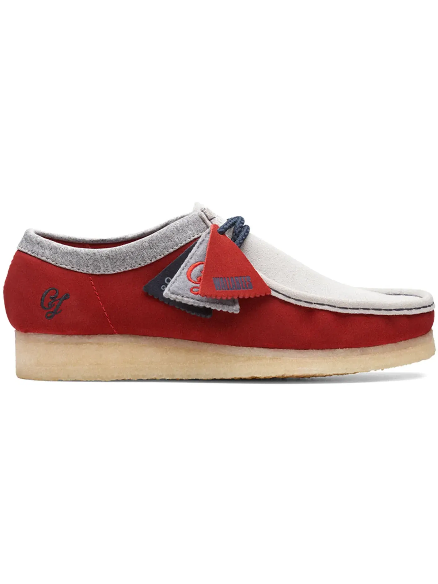 Мужские ботинки с замшевым верхом Clarks Originals Wallabee VCY — изображение 1 из 1, красный серый