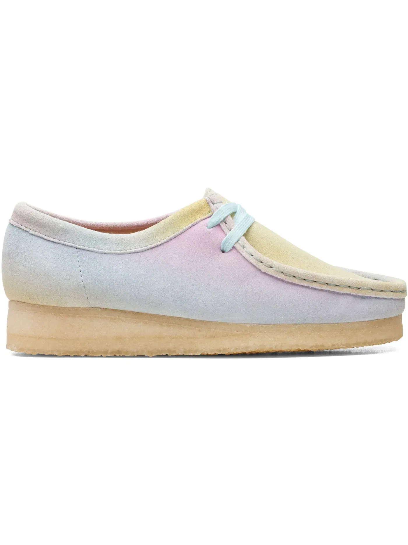 Женские оксфорды с принтом Clarks Originals Wallabee — изображение 1 из 1, белый/синий