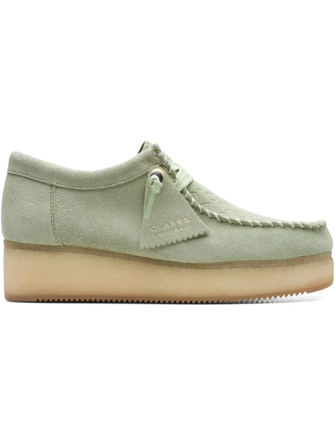 Женские ботинки с длинным шнурованием Clarks Originals Wallacraft Lo — изображение 1 из 1, бледный зеленый