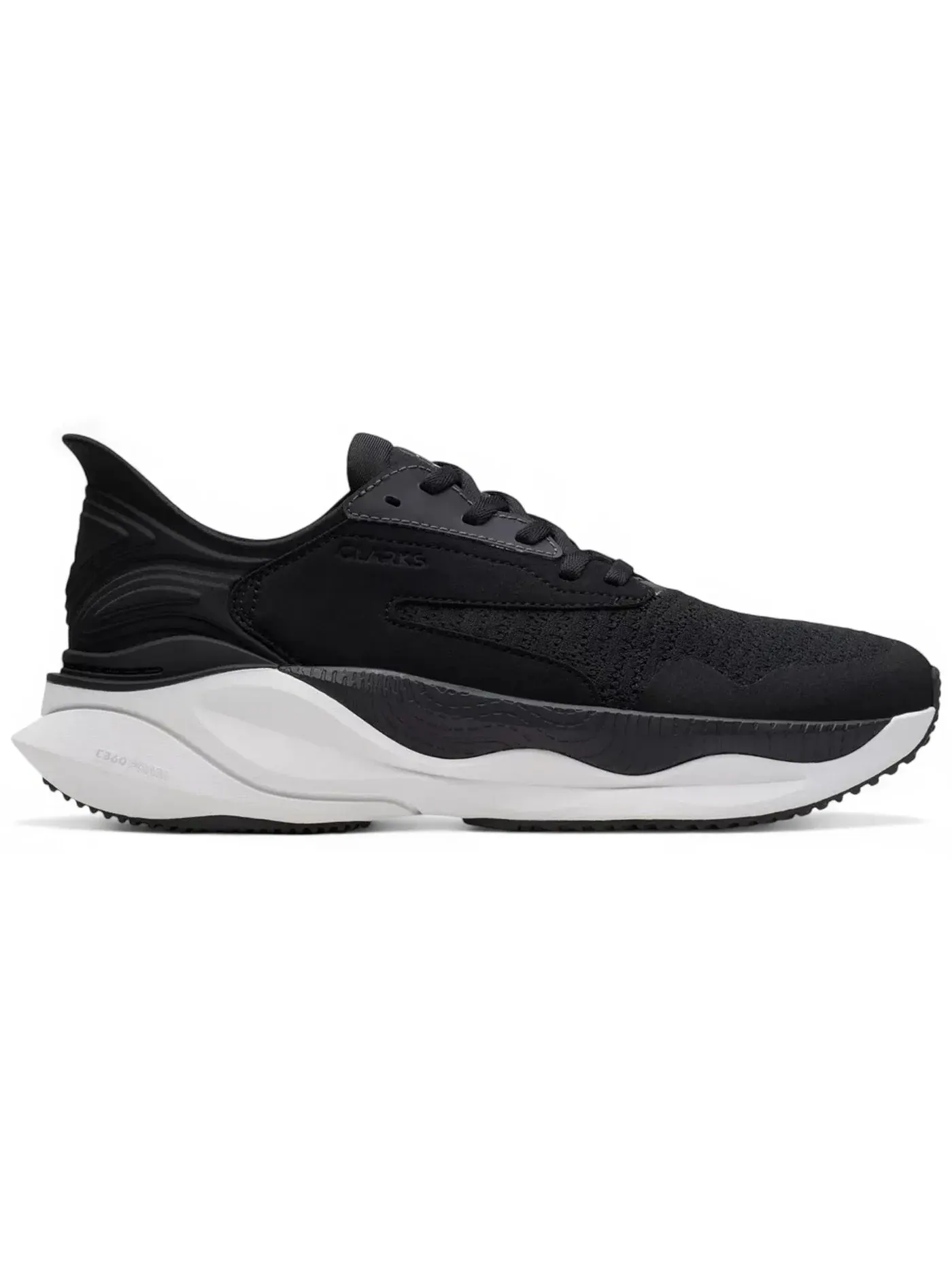 Мужские кроссовки Lifestyle Clarks Pace — изображение 1 из 1, черный/белый