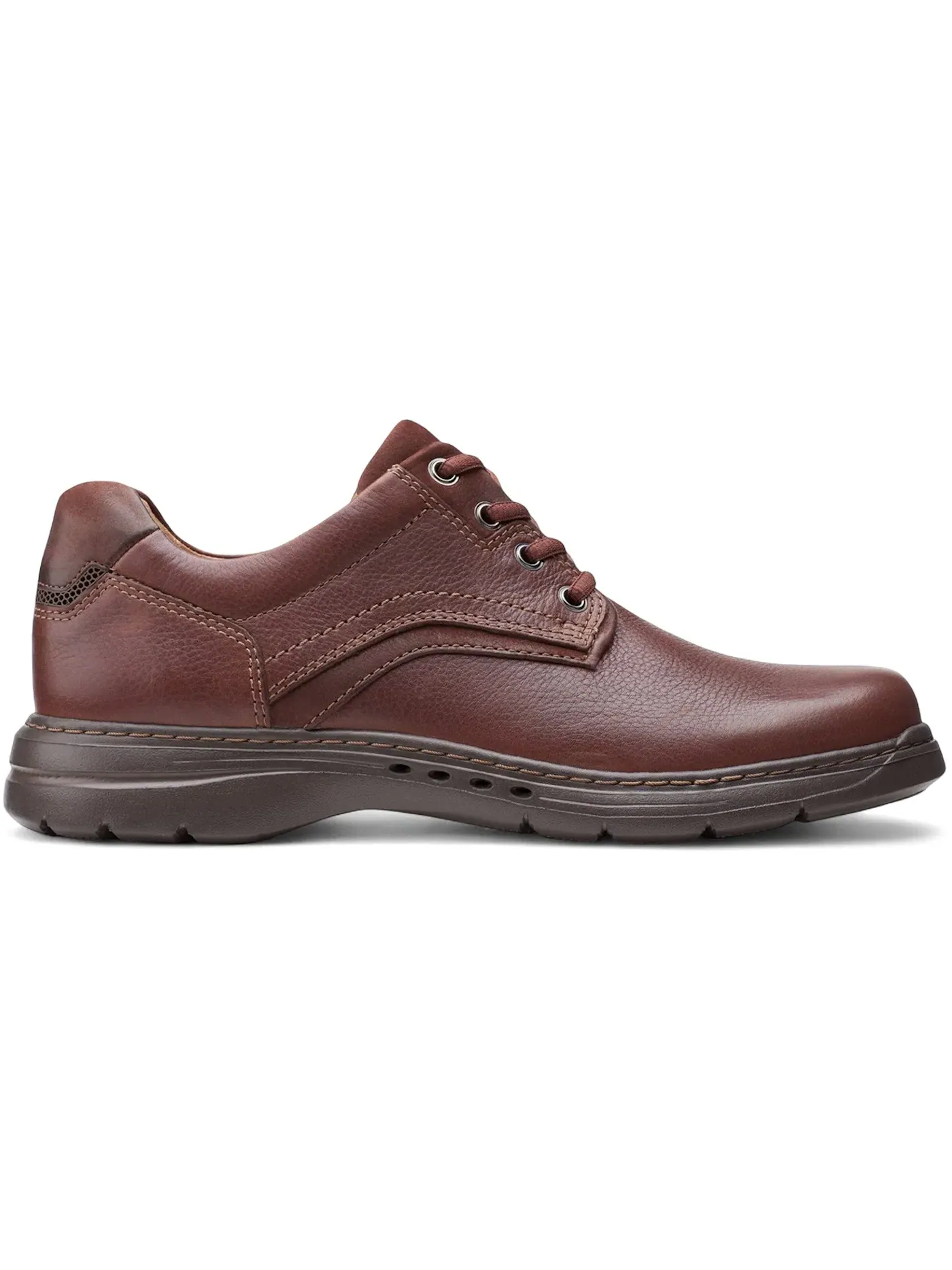 Мужские оксфорды из натуральной кожи Clarks Un Brawley Pace — изображение 1 из 1, махагони