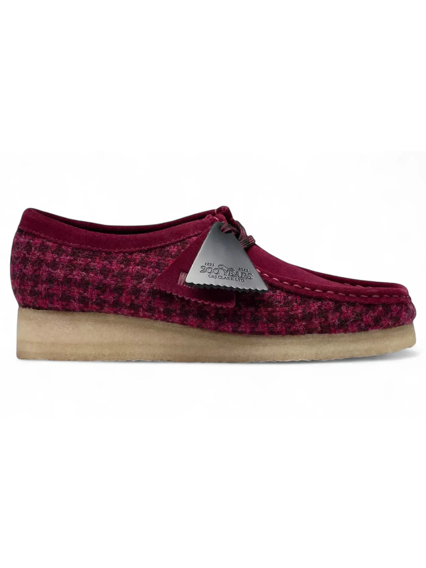 Женские ботинки из твида Clarks Wallabee — изображение 1 из 1, фиолетовый