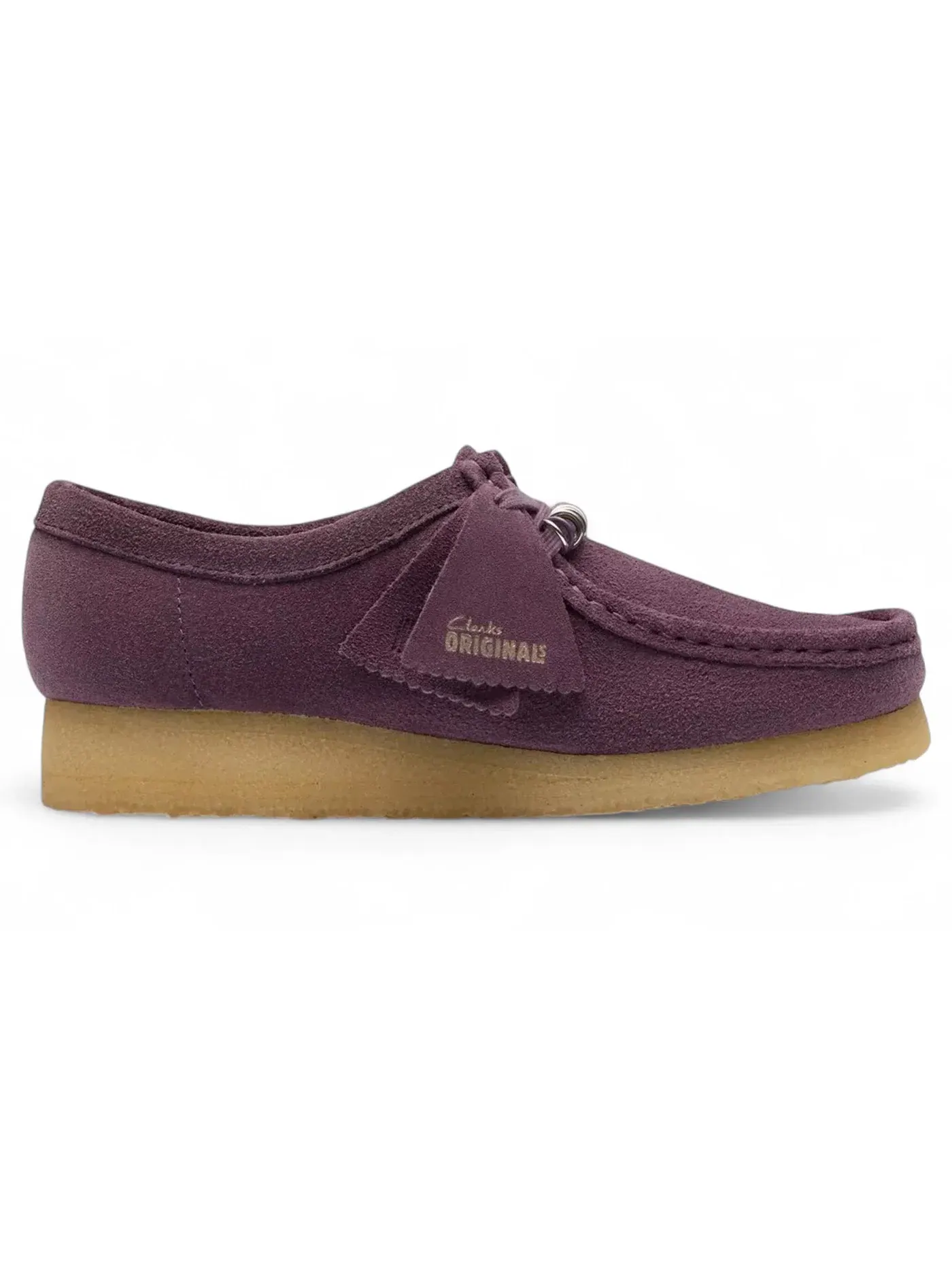Женские ботинки Plum Suede Clarks Wallabee — изображение 1 из 1, фиолетовый