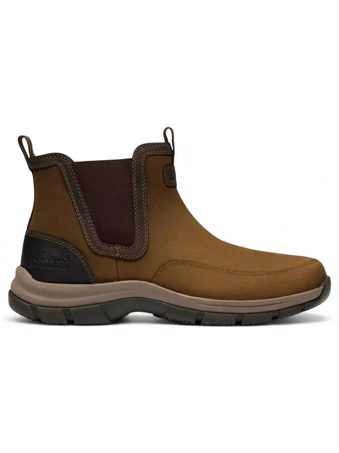 Мужские ботинки водонепроницаемые из вощеной кожи Clarks Walpath Easy Waterproof — изображение 1 из 1, бежевый