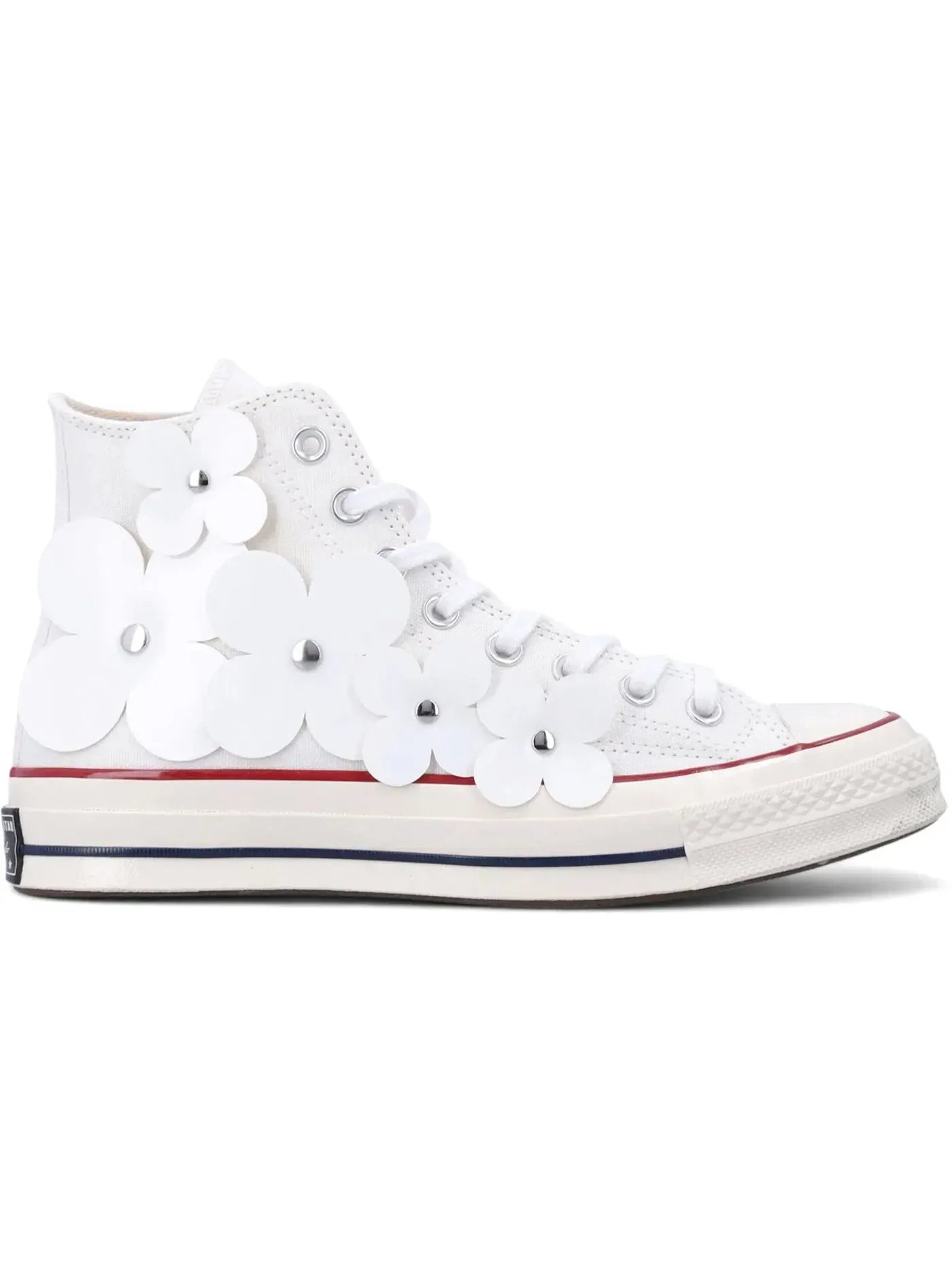 Мужские кроссовки с цветочным принтом Converse Chuck 70 Hi 3-D Flourish — изображение 1 из 2, белый