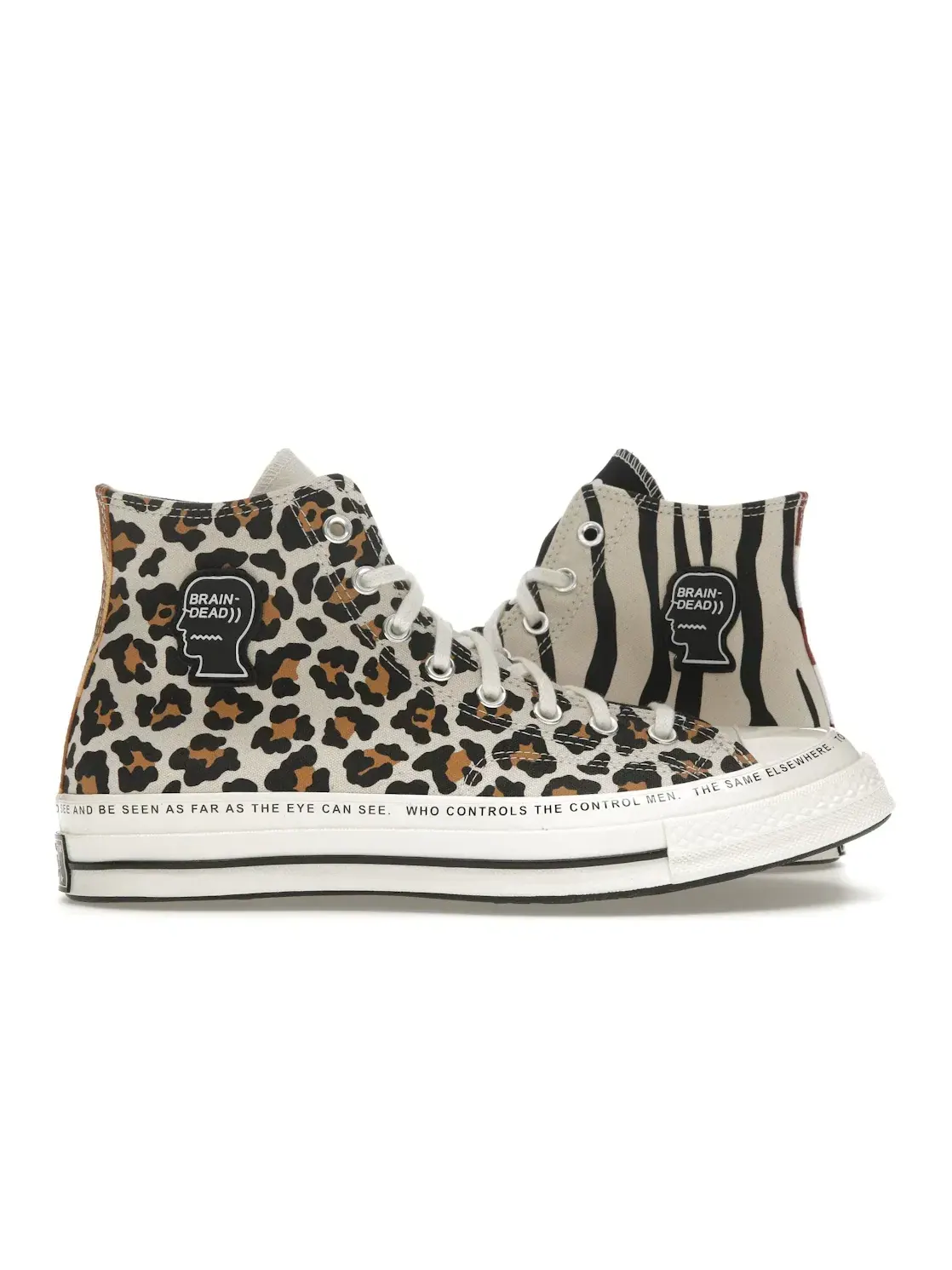 Мужские кроссовки с принтом Converse Chuck Taylor All Star 70 Hi Brain Dead — изображение 1 из 5, белый/черный