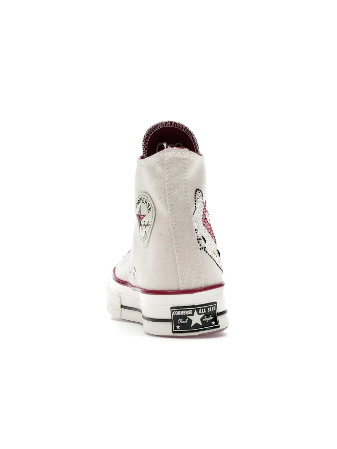 Мужские кроссовки с принтом Converse Chuck 70 Hi Hello Kitty Swarovski Egret — изображение 5 из 5, черный