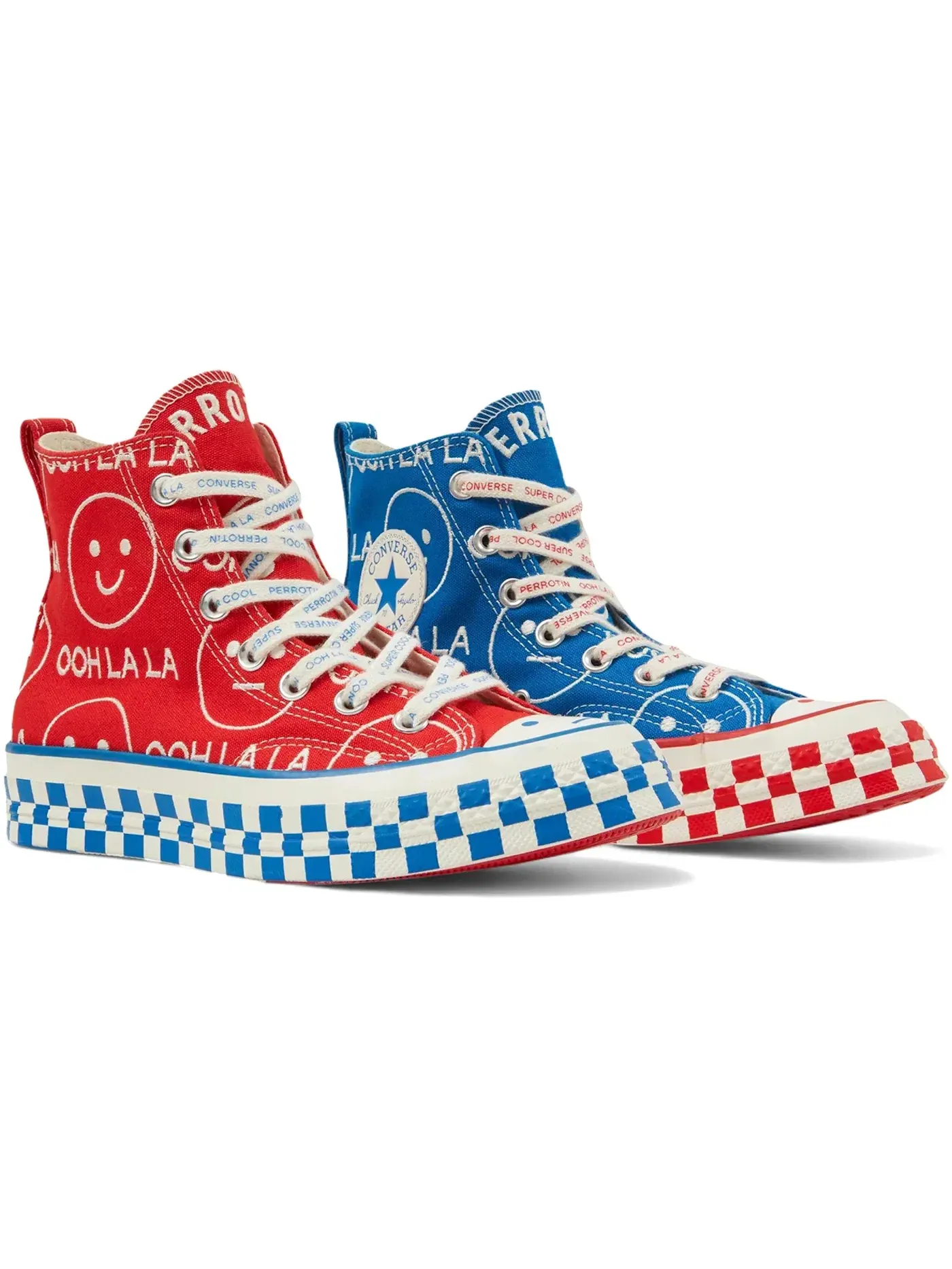 Мужские кроссовки с принтом Converse Chuck 70 Hi Nina Chanel Abney x Perrotin — изображение 3 из 3, красный/синий