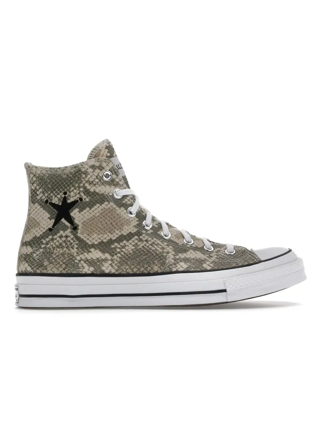 Мужские кроссовки с принтом Converse Chuck Taylor All Star 70 Hi Stussy — изображение 1 из 5, серый/черный