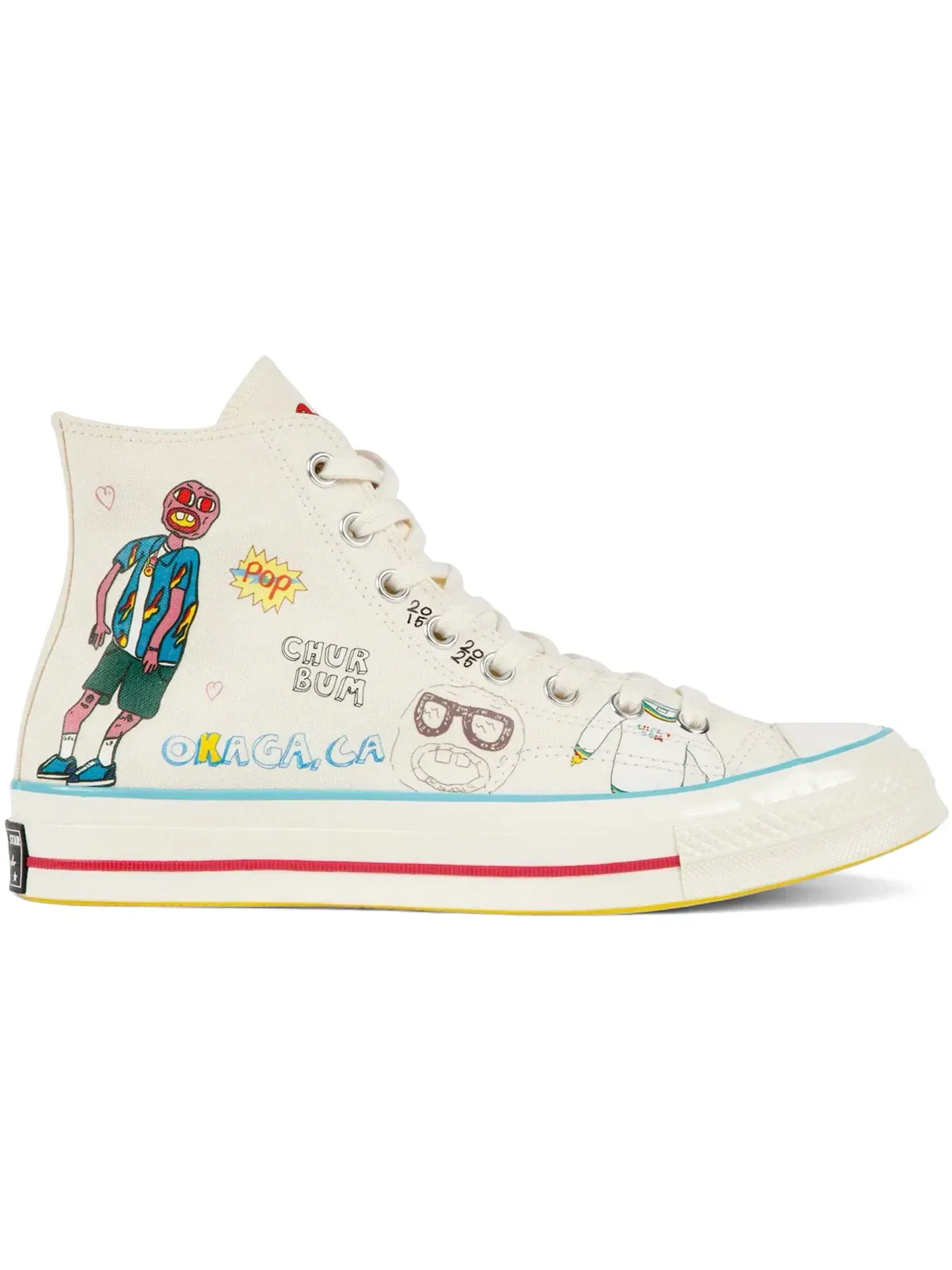 Мужские кеды Lifestyle Converse Chuck 70 Hi — изображение 1 из 2, белый/красный