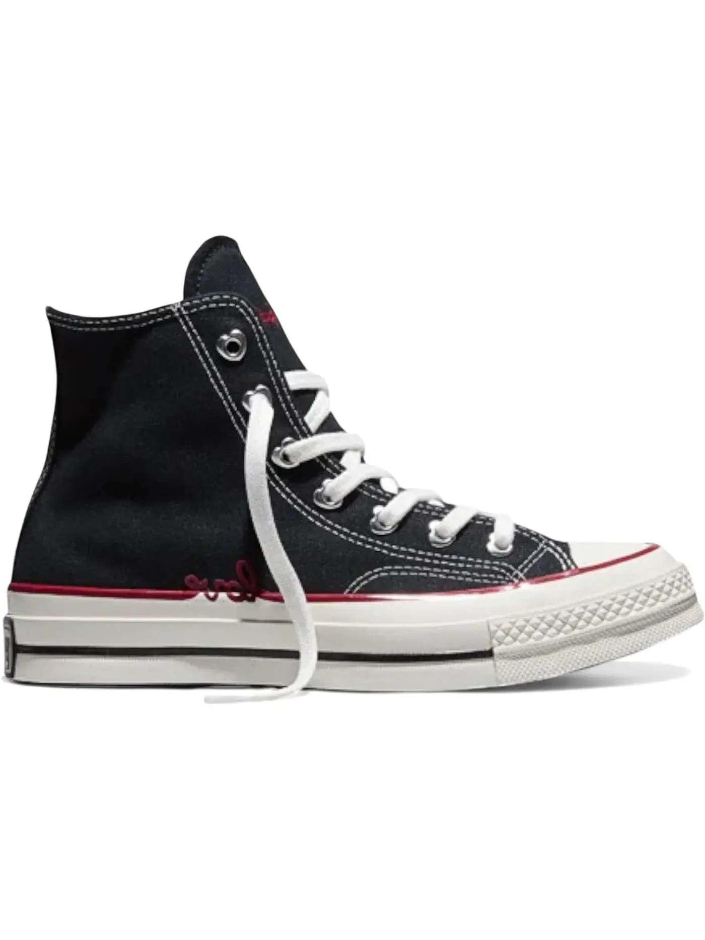 Мужские кроссовки с принтом Converse Chuck 70 Hi — изображение 1 из 2, черный//красный
