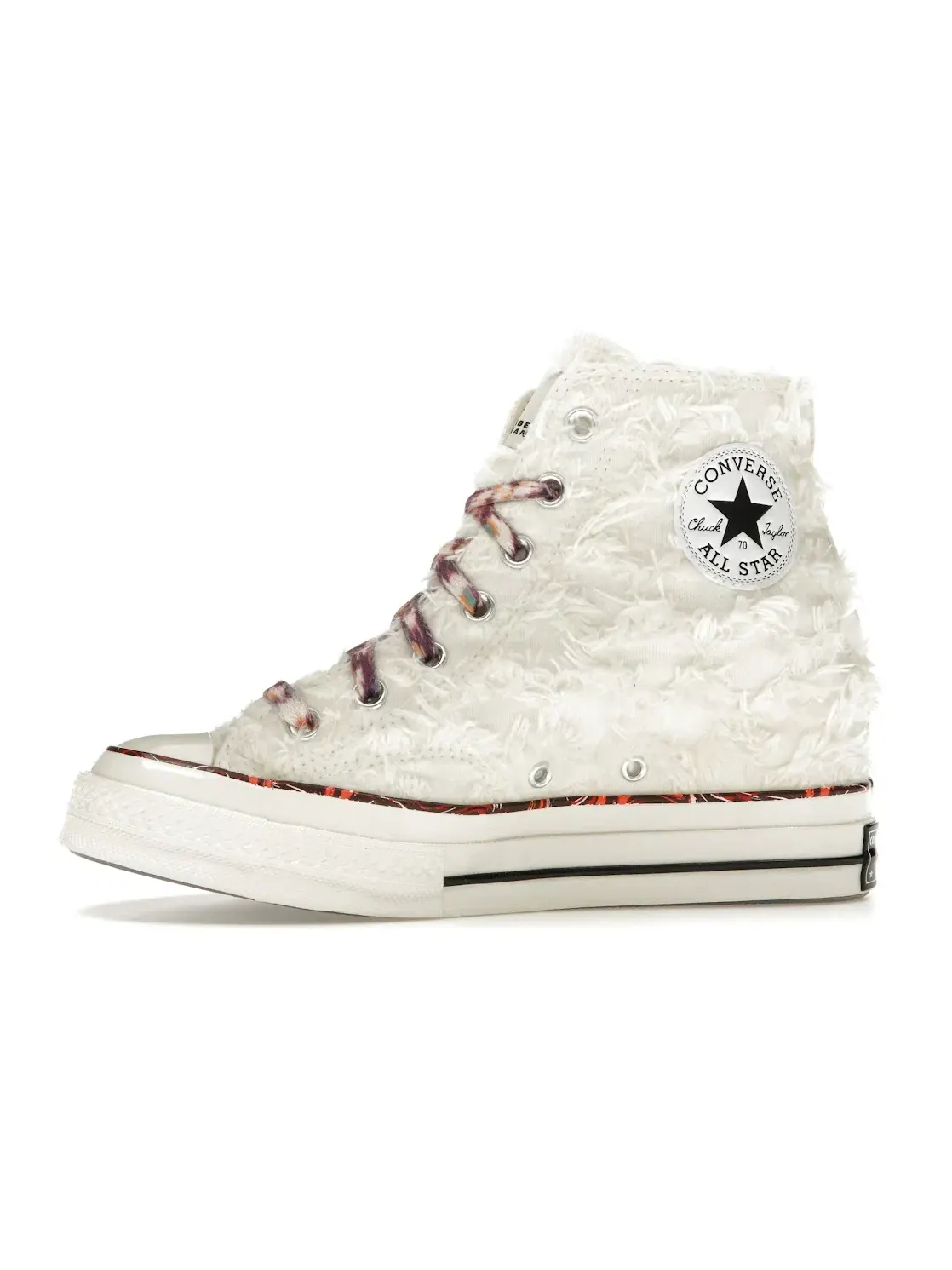 Женские кроссовки с принтом Converse Chuck 70 Internal Wedge Hi Converse — изображение 4 из 5, белый/черный/красный