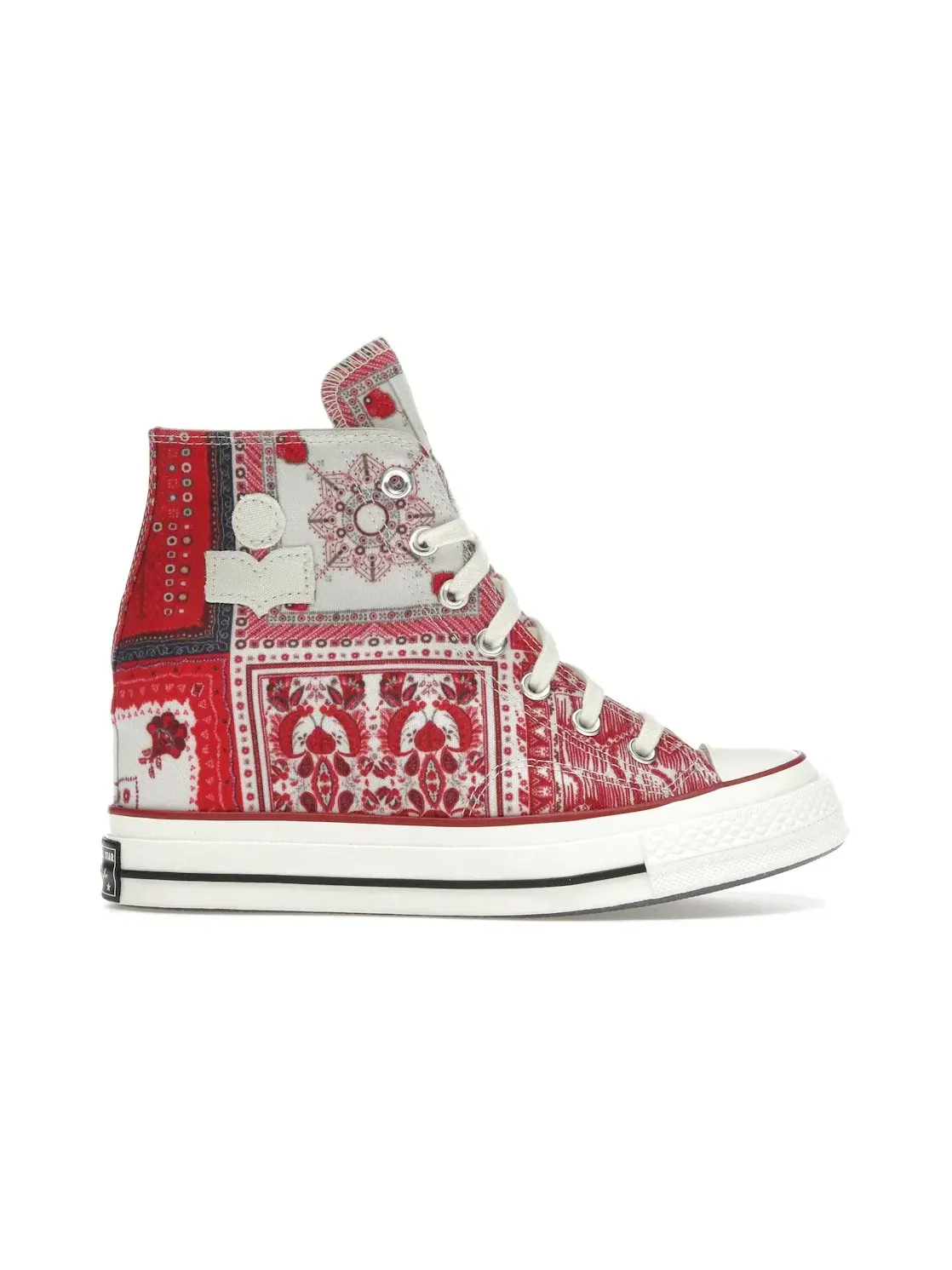 Женские кроссовки с клином Converse Chuck 70 Internal Wedge Hi Converse — изображение 1 из 5, красный черный