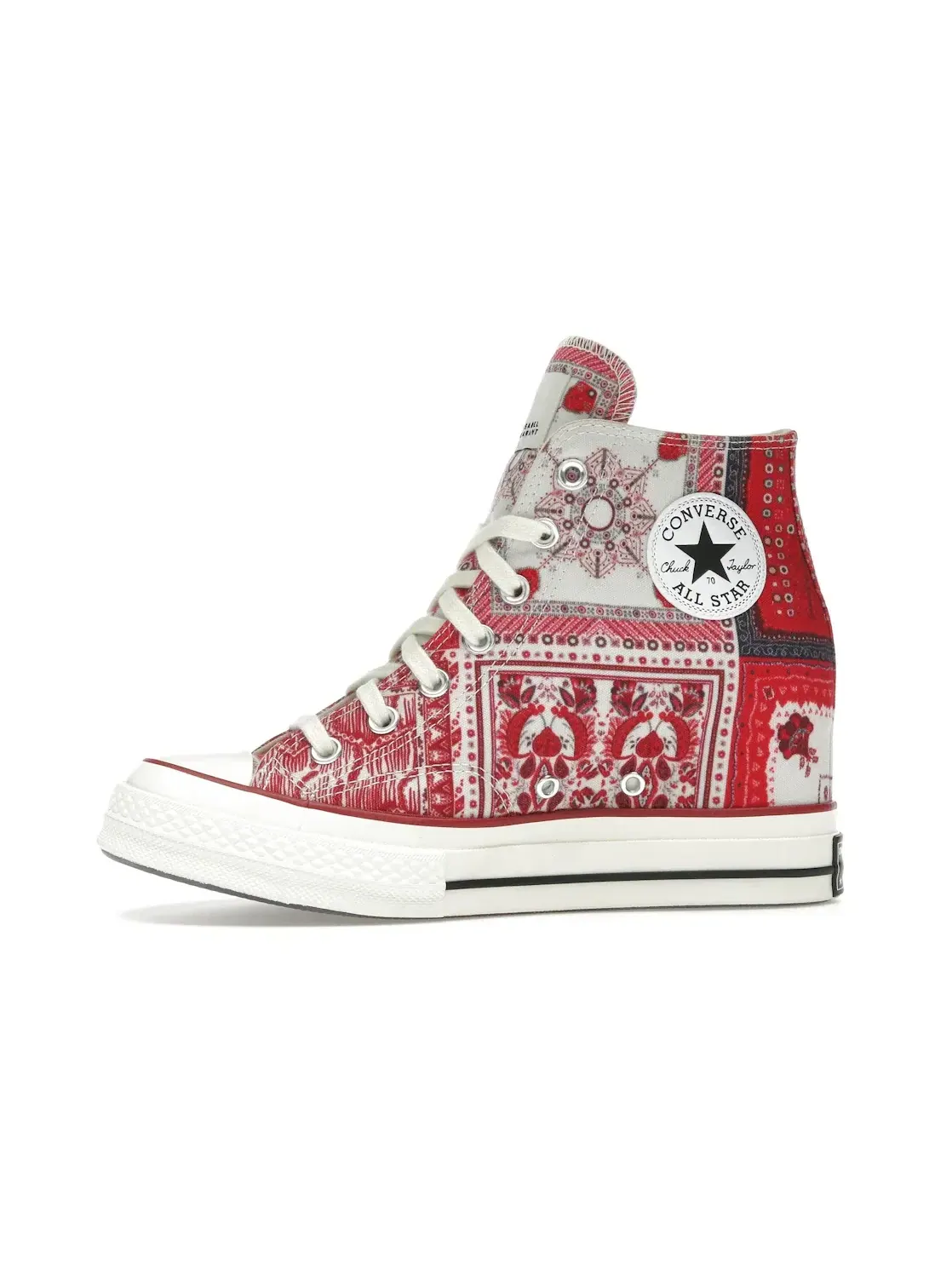 Женские кроссовки с клином Converse Chuck 70 Internal Wedge Hi Converse — изображение 4 из 5, красный черный