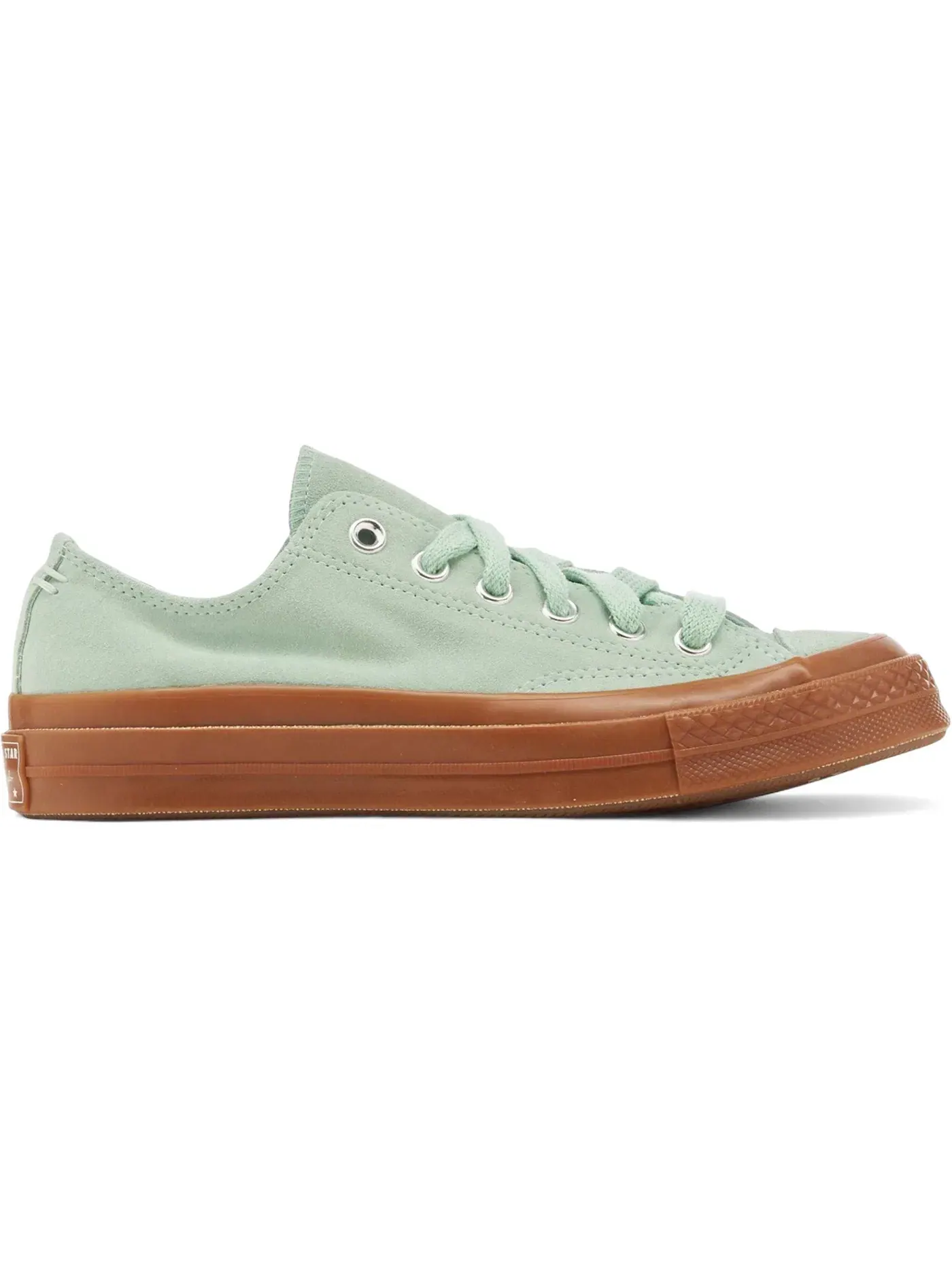 Женские кроссовки из замши Converse Chuck 70 Low, Sticky Aloe/Gum Honey — изображение 1 из 2
