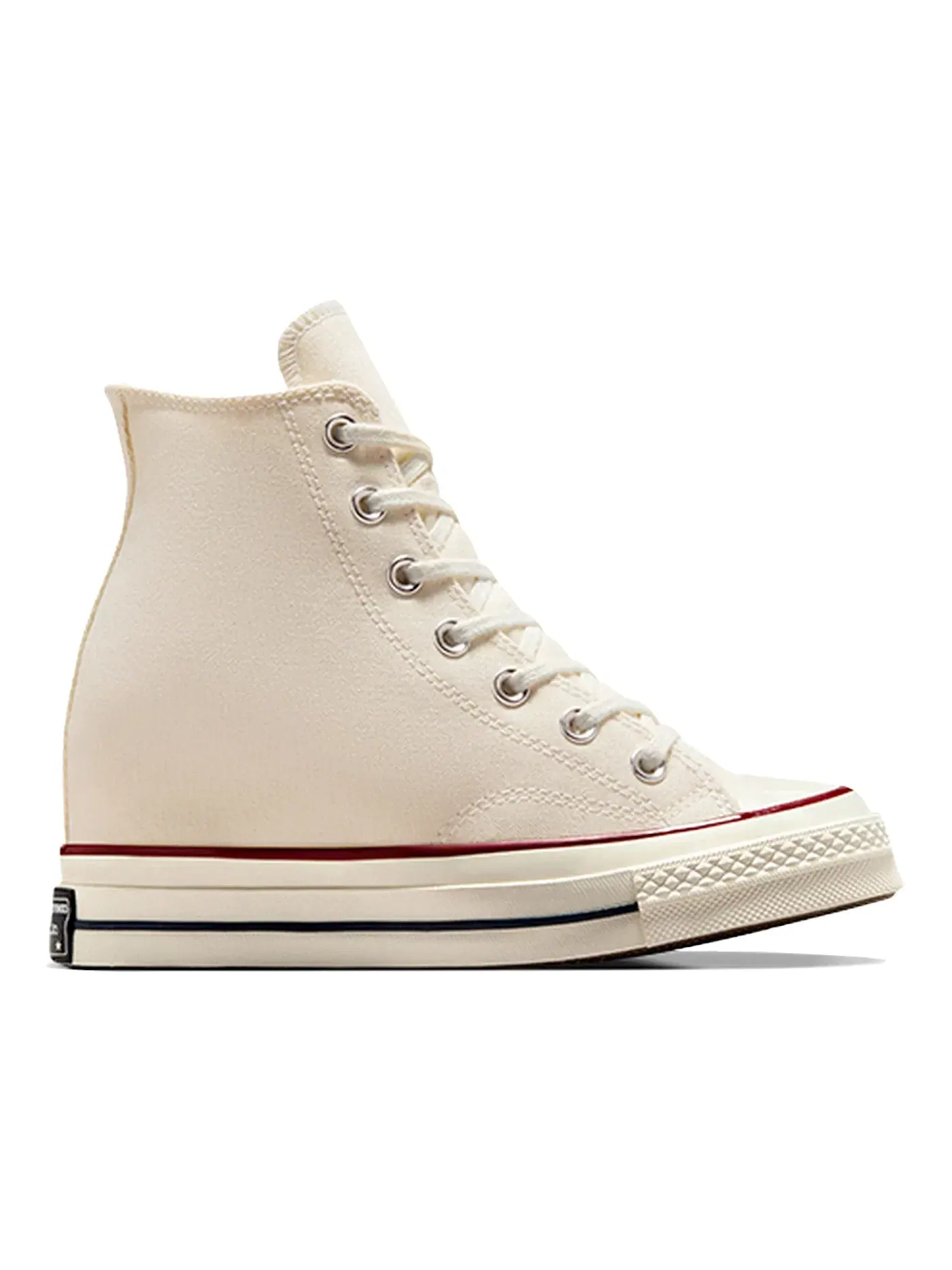 Женские кеды с танкеткой Converse Chuck 70 Wedge — изображение 1 из 2, черный/красный