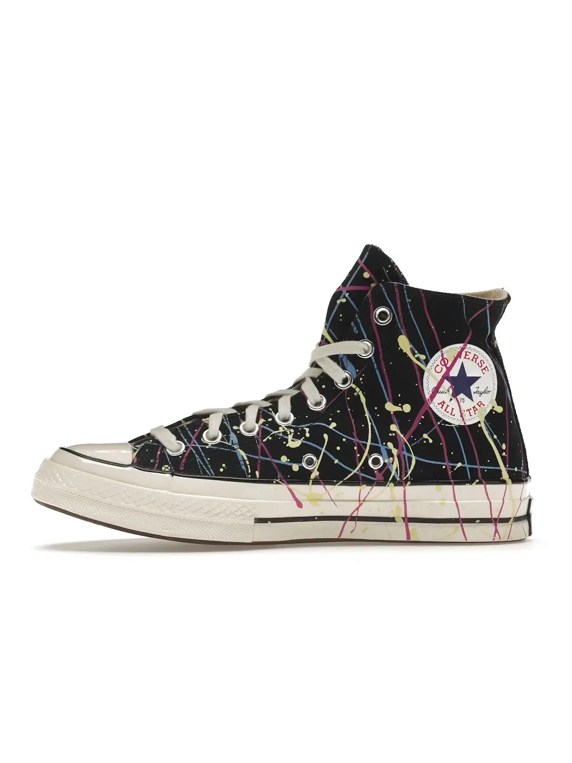 Мужские кроссовки с принтом Converse Chuck Taylor All Star 70 Hi Archive Paint Splatter — изображение 4 из 5, черный