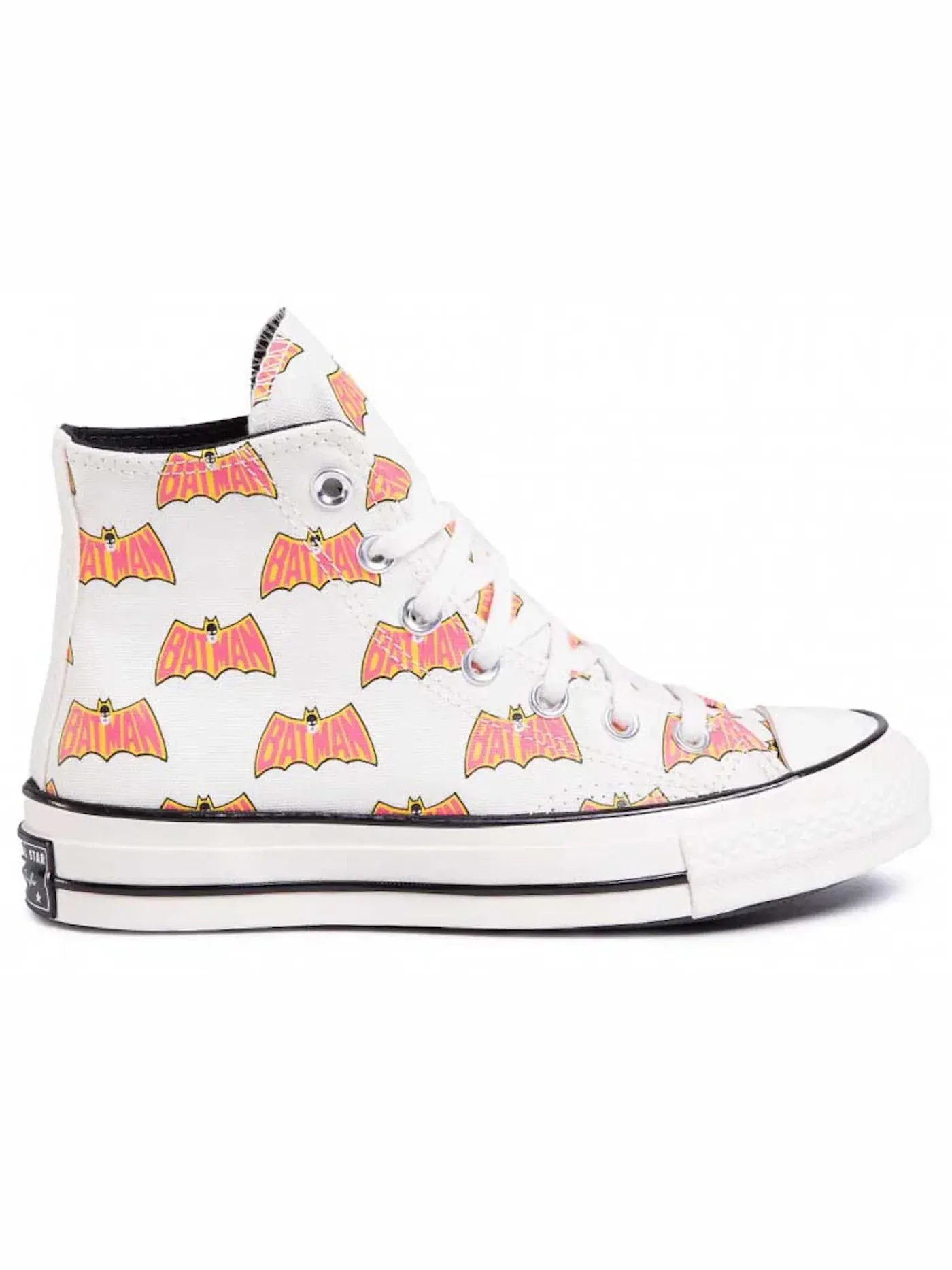 Мужские кеды с принтом Batman Converse Chuck Taylor All Star 70 Hi — изображение 1 из 2, белый//розовый/черный