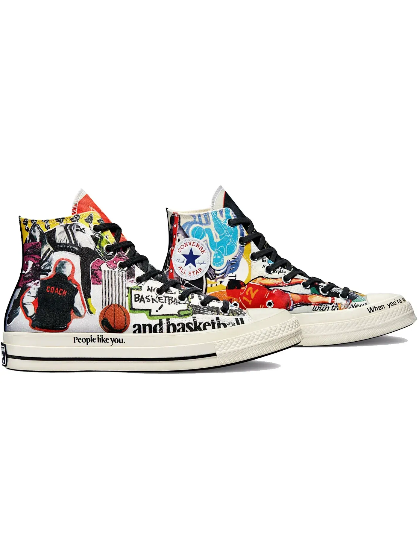 Мужские кроссовки с принтом Converse Chuck Taylor All Star 70 Hi Beat the World Converse — изображение 1 из 2, мульти/черный