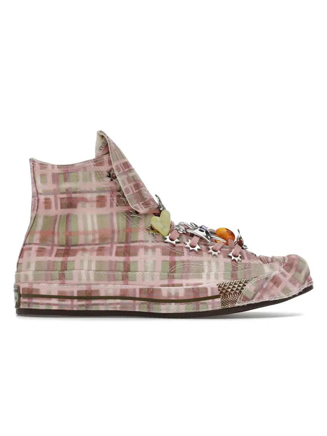 Мужские кроссовки высокие с принтом Converse Chuck Taylor All Star 70 Hi Collina Strada — изображение 1 из 5, розовый/зеленый