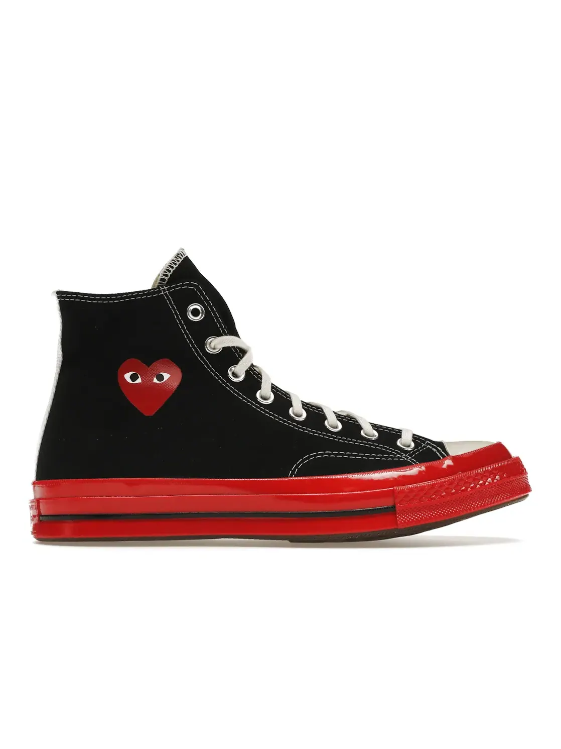 Кроссовки без шнуровки Comme des Garçons PLAY Converse — изображение 1 из 4, черный/красный