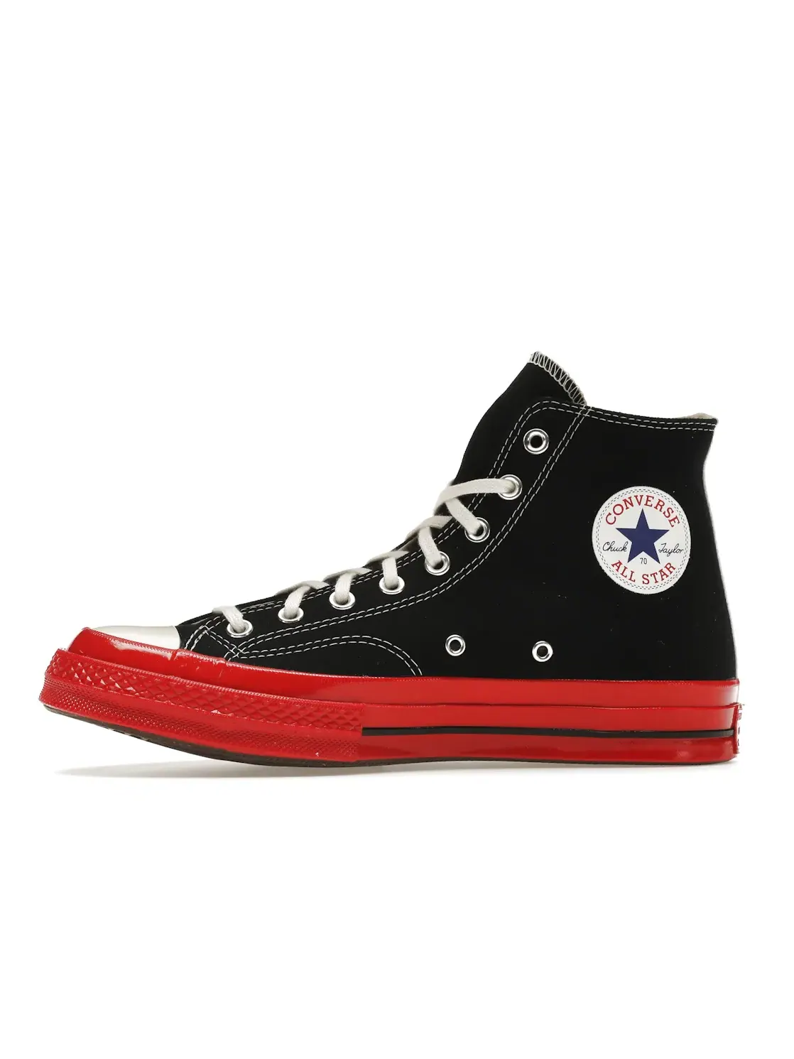 Кроссовки без шнуровки Comme des Garçons PLAY Converse — изображение 3 из 4, черный/красный