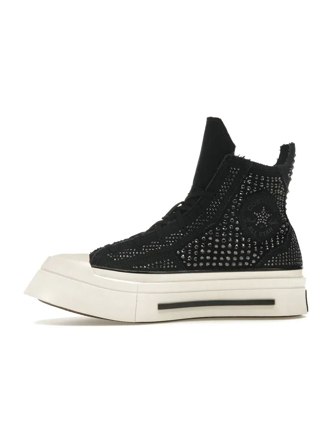 Женские кроссовки высокие с принтом Converse Chuck Taylor All Star 70 Hi De Luxe Squared — изображение 4 из 5, черный//белый