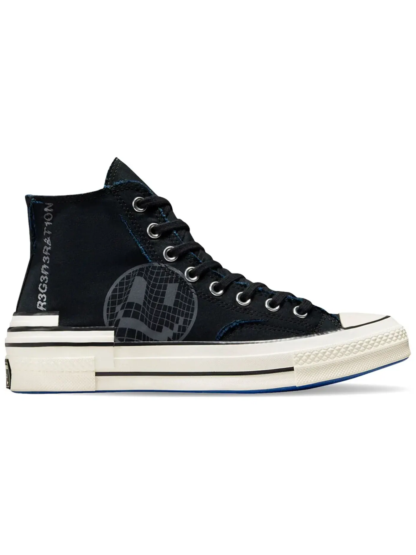 Мужские кроссовки высокие с принтом Converse Chuck Taylor All Star 70 Hi — изображение 1 из 2, черный/серый/синий