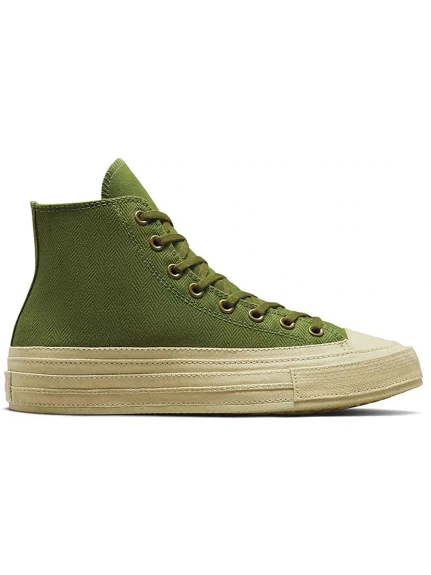 Мужские кроссовки из парусины Converse Chuck Taylor All Star 70 Hi, Grassy/Alligator Friend/Oat Milk — изображение 1 из 3
