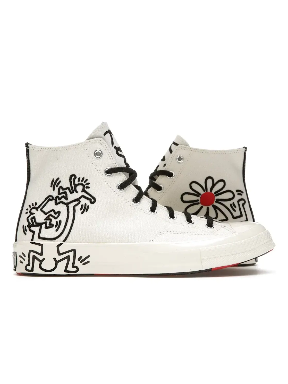 Мужские кроссовки с принтом Converse Chuck Taylor All Star 70 Hi Keith Harring — изображение 1 из 5, черный/красный
