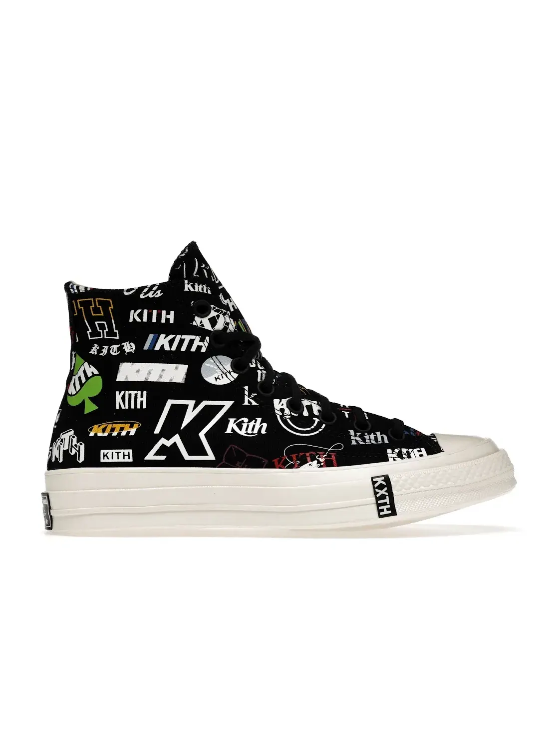 Мужские кроссовки высокие с принтом Converse Chuck Taylor All Star 70 Hi Kith 10 Year Anniversary Converse, черный/черный