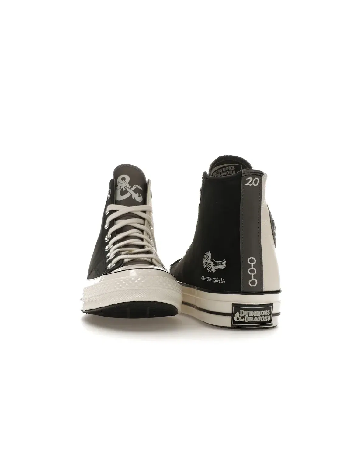Мужские кроссовки с кожаным верхом Converse Chuck Taylor All Star 70 Hi Leather Dungeons & Dragons D20 Dice, черный//серый