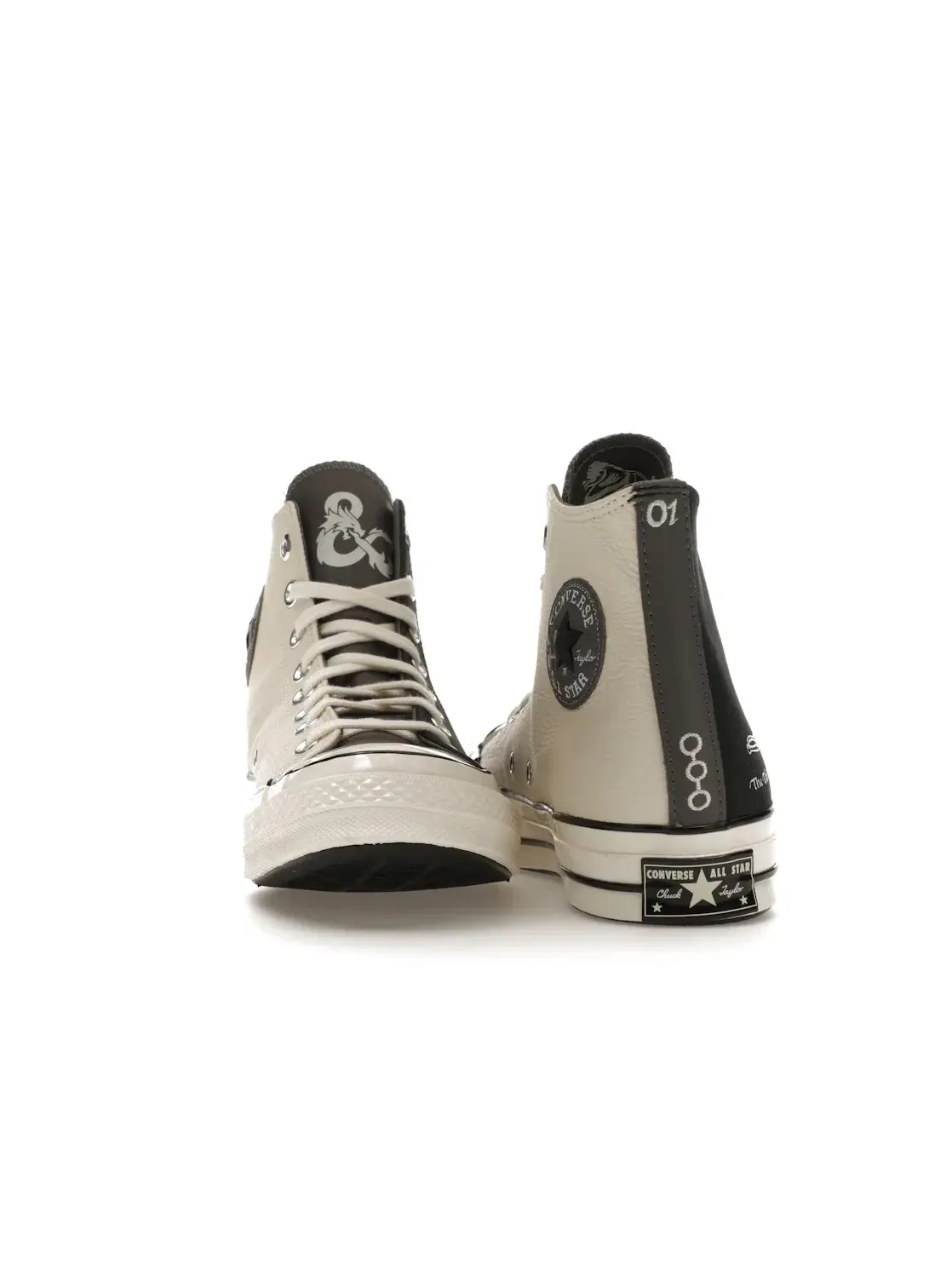 Мужские кроссовки с кожаным верхом Converse Chuck Taylor All Star 70 Hi Leather Dungeons & Dragons D20 Dice, черный//серый